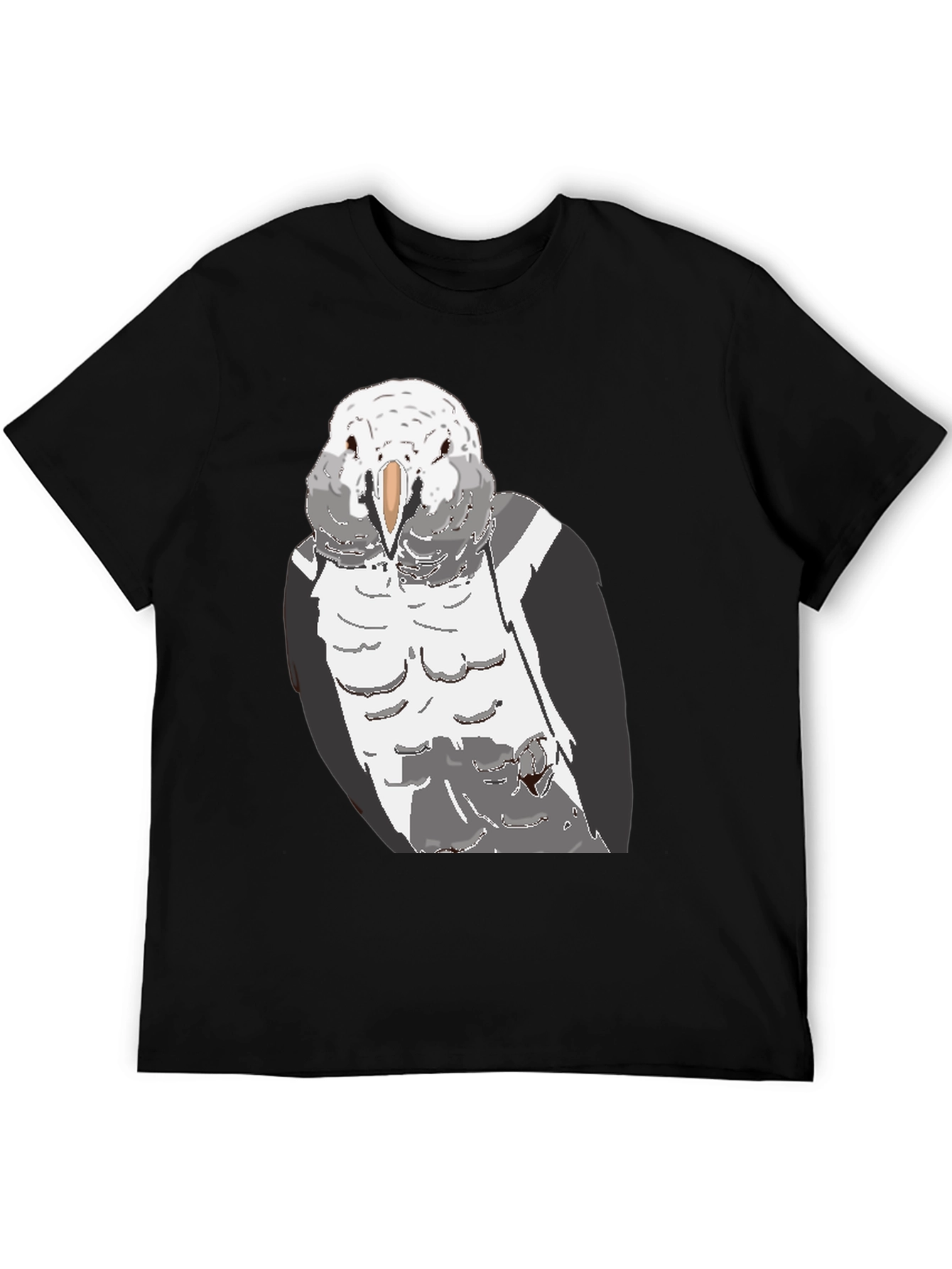 Black Parrot Graphic T-Shirt - Men's Casual Tee view 5
