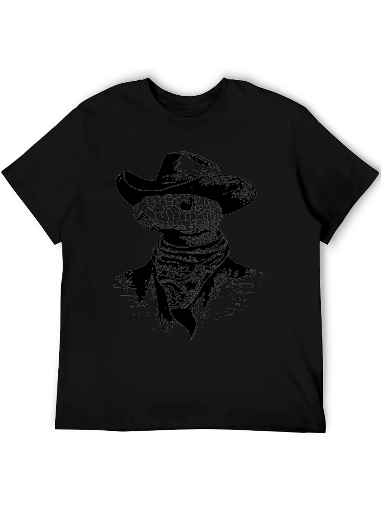 Black Snake Cowboy Graphic Tee - Western Style view 5