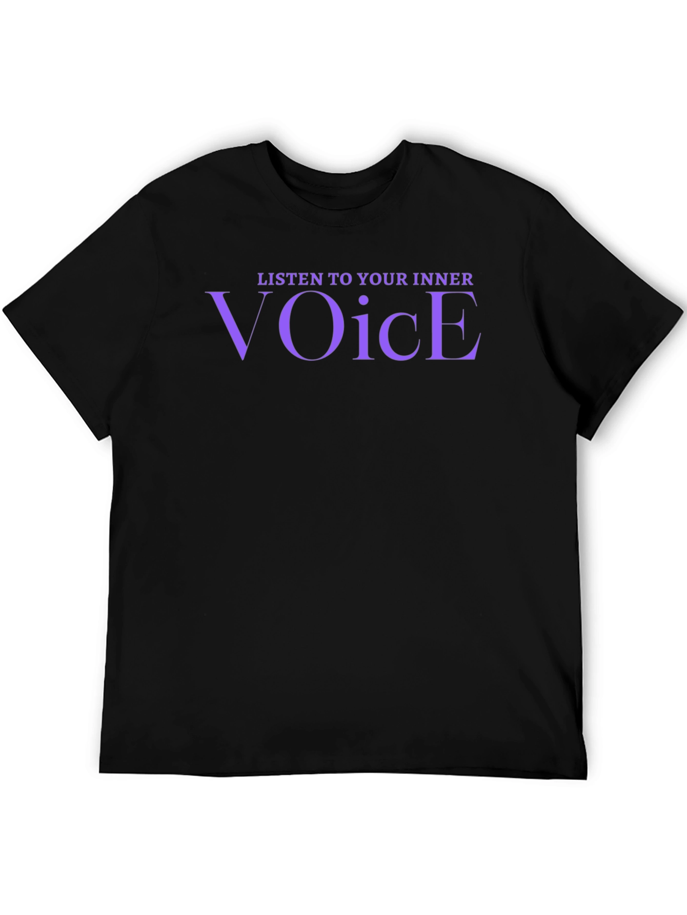Black Listen to Your Inner Voice Graphic Tee view 5
