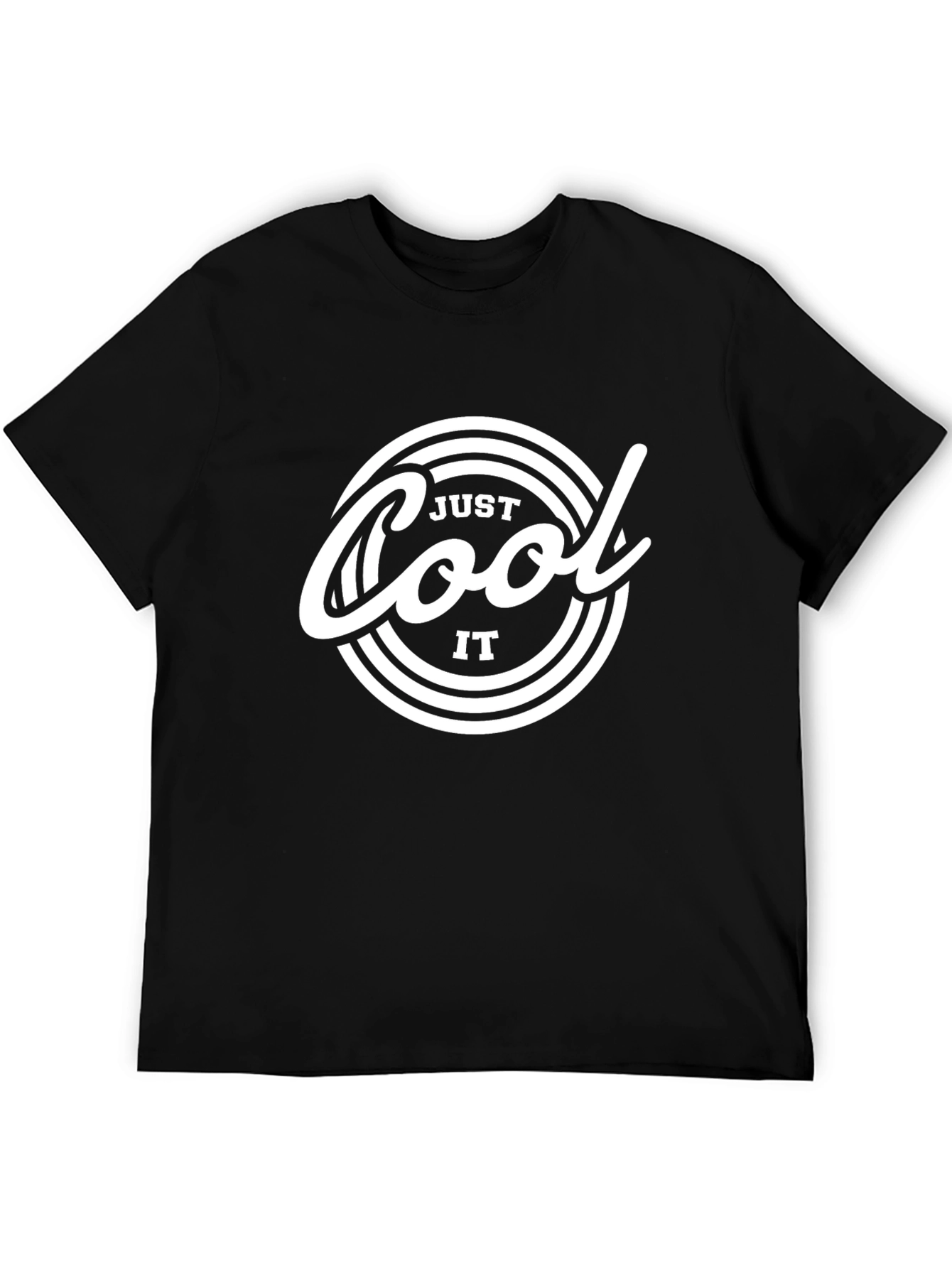 Black Just Cool It T-Shirt - Black Graphic Tee view 5
