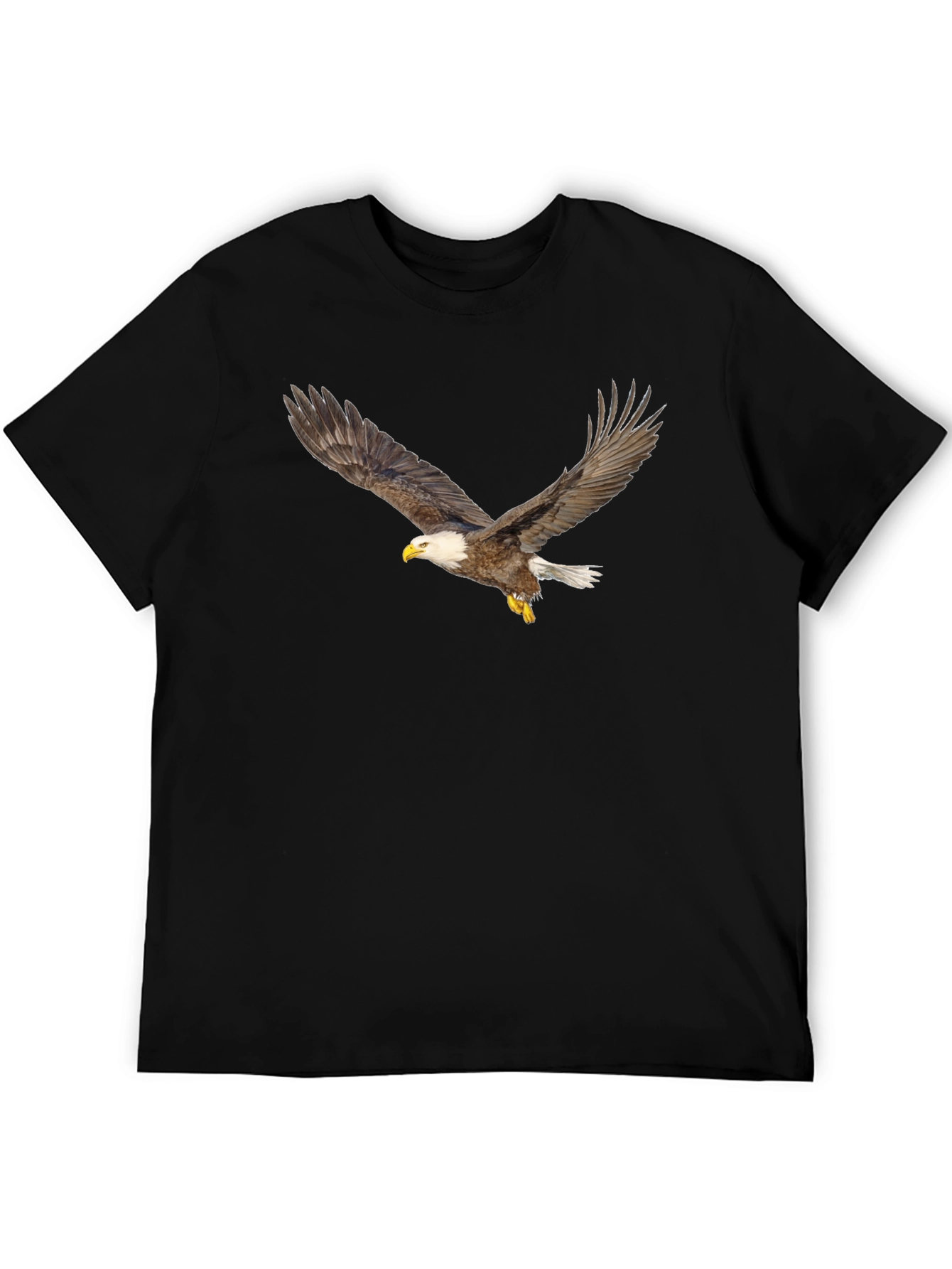 Black Black T-Shirt with Eagle Print view 5