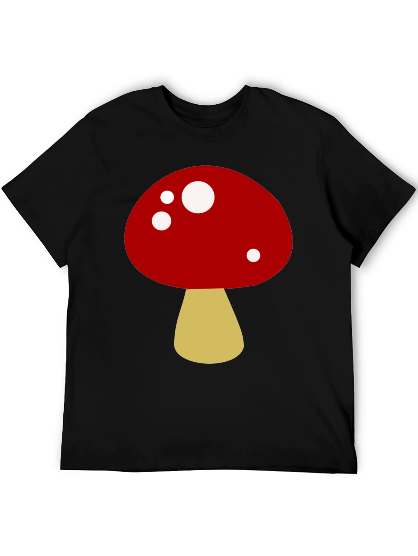 Black Mushroom Graphic Tee - Fun, Casual Style view 5