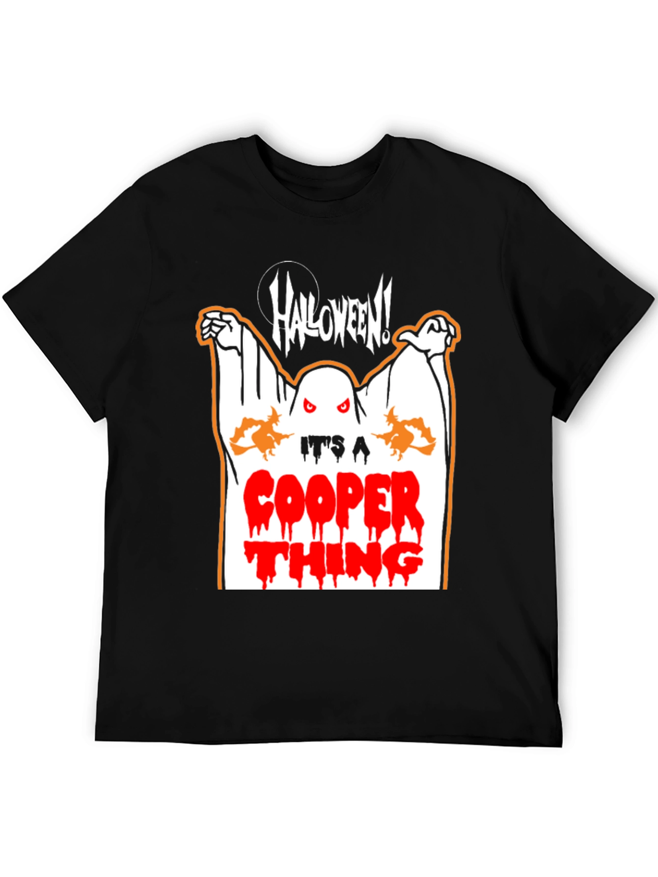 Black Halloween Ghost T-Shirt - It's a Cooper Thing! view 5