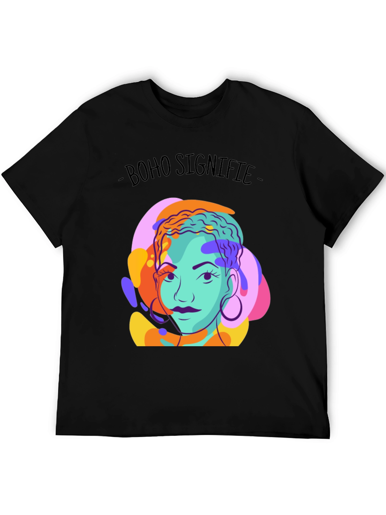 Black Boho Signifie Graphic Tee - Stylish Unisex T-Shirt view 5
