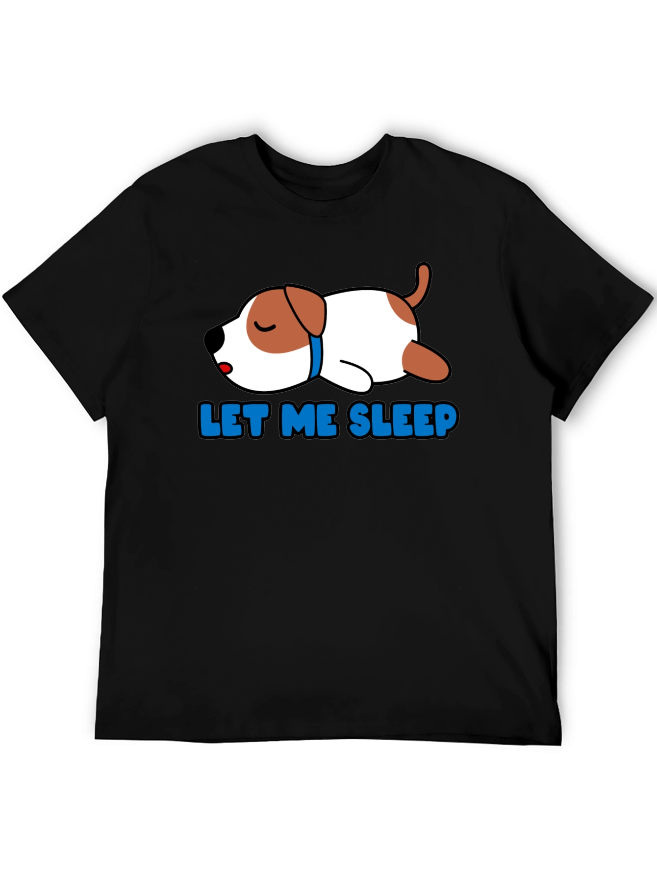 Black Let Me Sleep Dog T-Shirt view 5