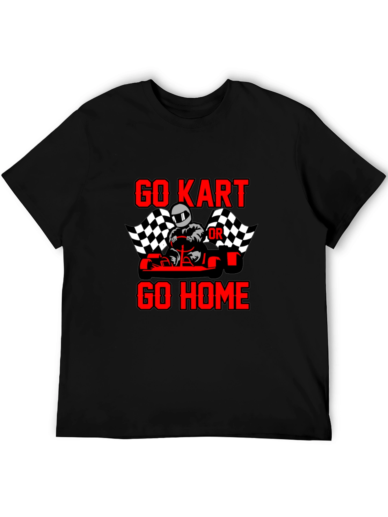 Go Kart or Go Home Black Graphic Tee - 5