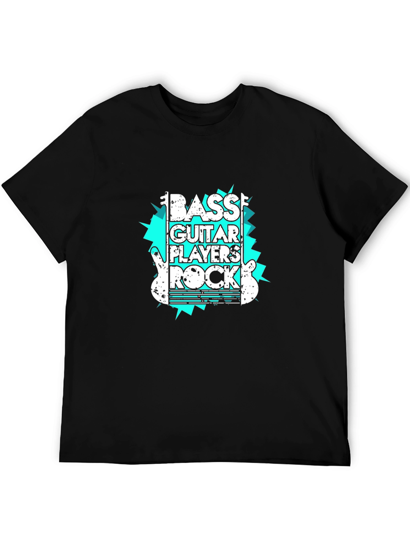 Black Bass Guitar Players Rock Graphic Tee view 5