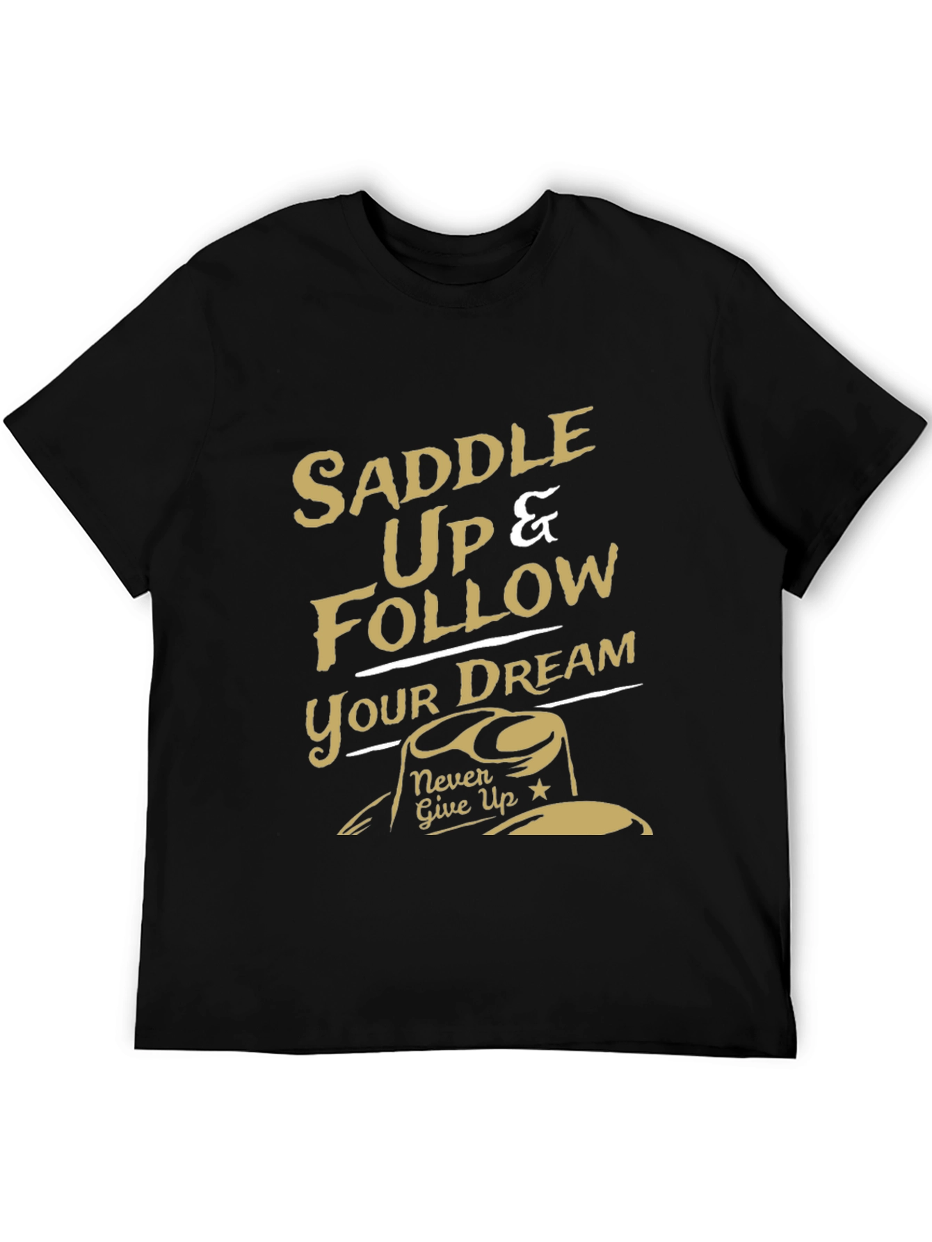Black Saddle Up & Follow Your Dream Graphic Tee view 5