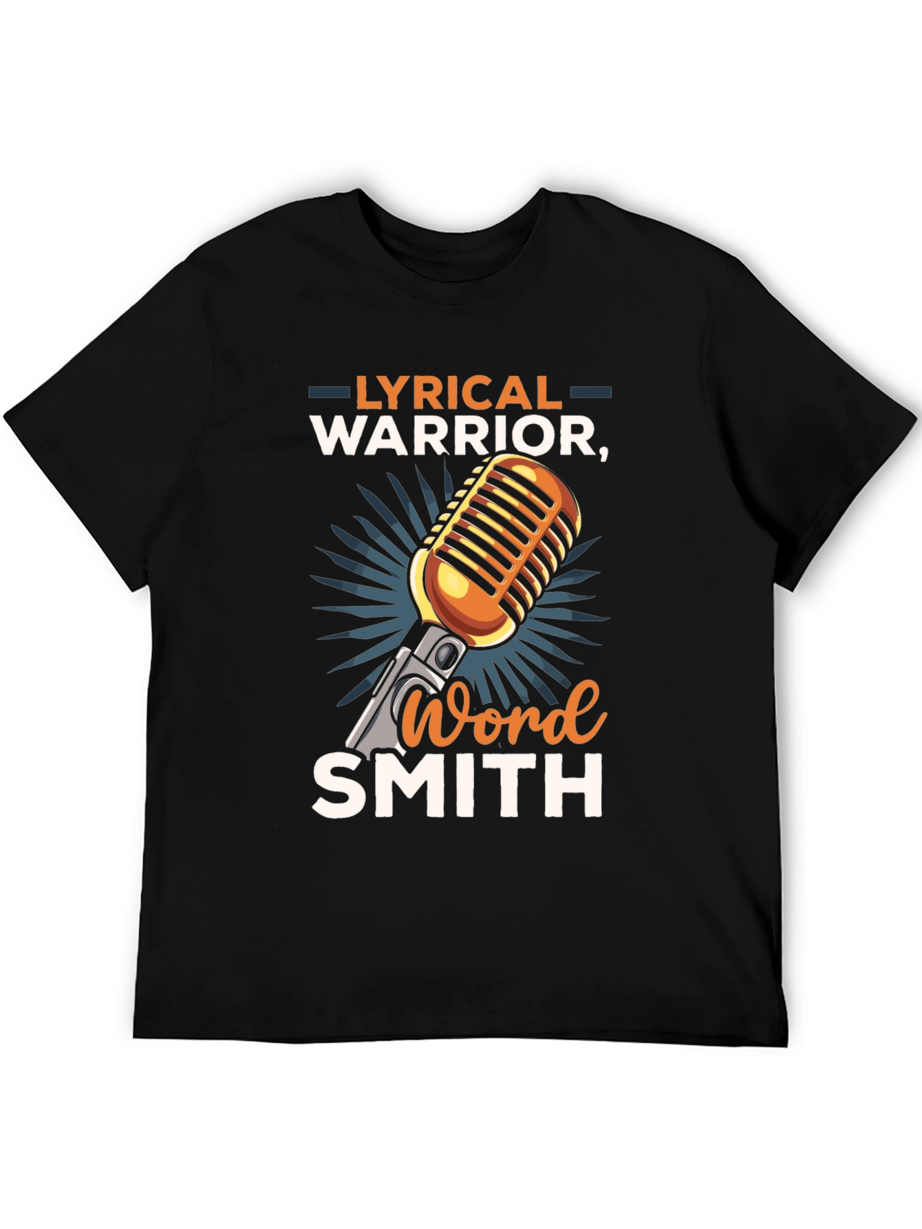 Black Lyrical Warrior Word Smith Graphic T-Shirt view 5