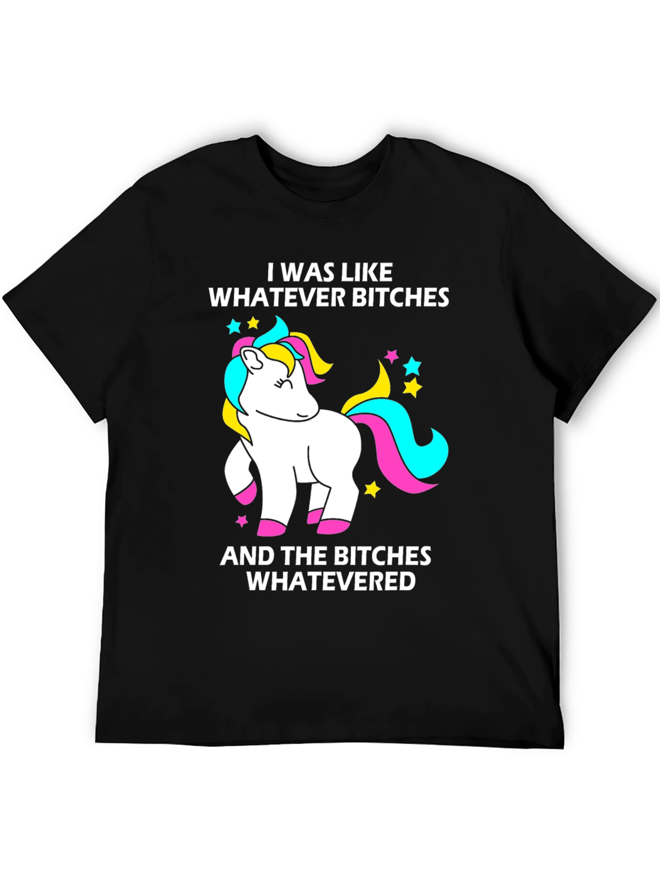 Black Unicorn Graphic Tee - I Was Like Whatever view 5