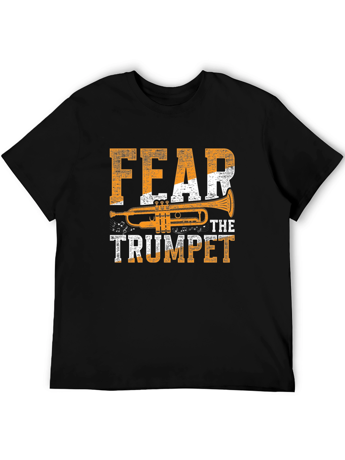 Black Fear The Trumpet Graphic T-Shirt - Musician Tee view 5