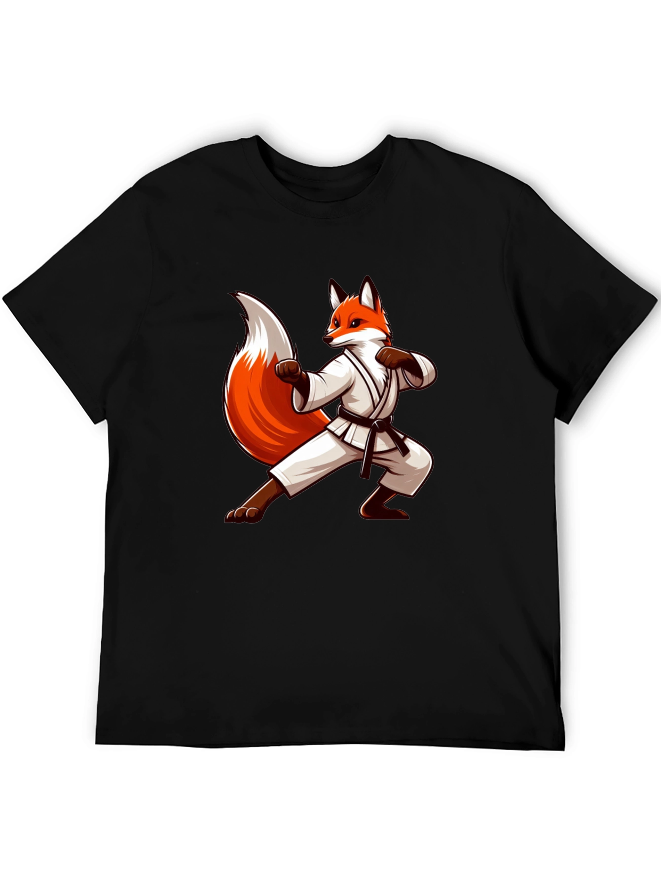 Black Fox Karate T-Shirt - Funny Martial Arts Tee view 5