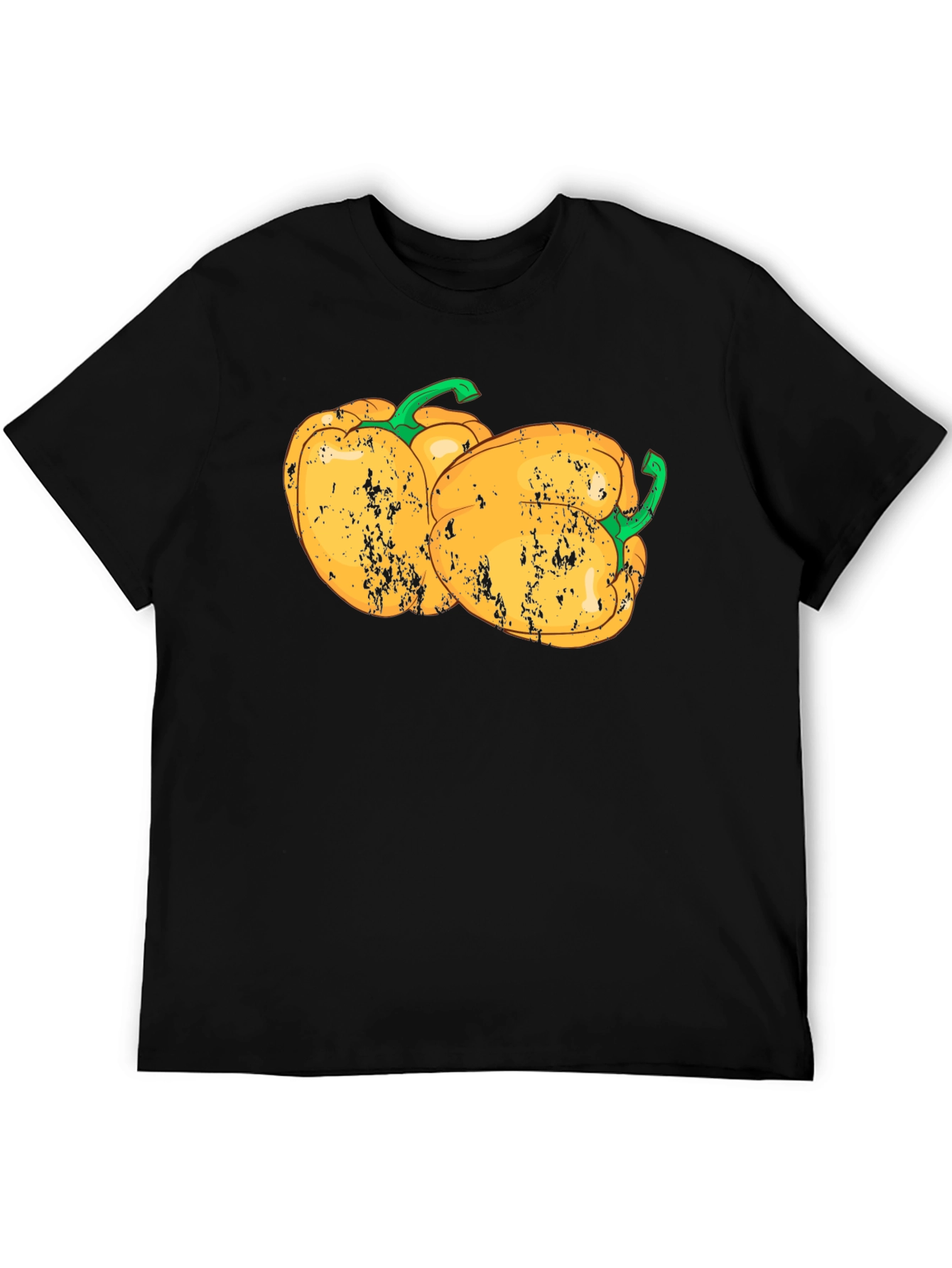 Black Yellow Pepper Graphic T-Shirt view 5