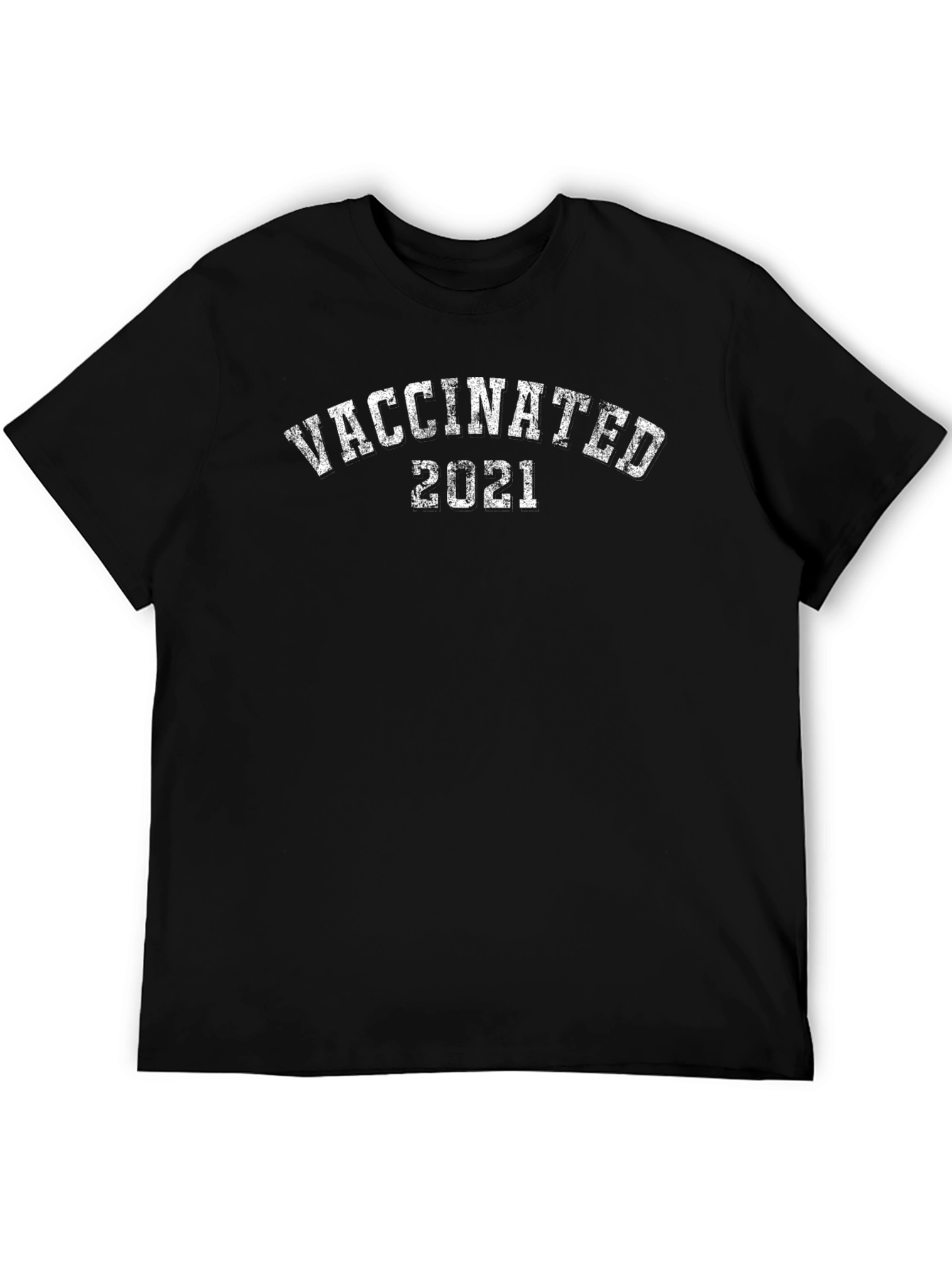 Black Vaccinated 2021 Graphic T-Shirt view 5
