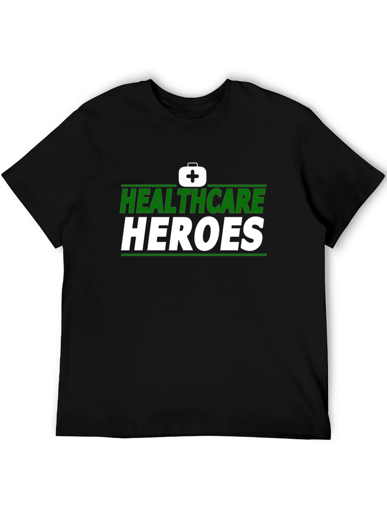 Black Healthcare Heroes Graphic T-Shirt view 5