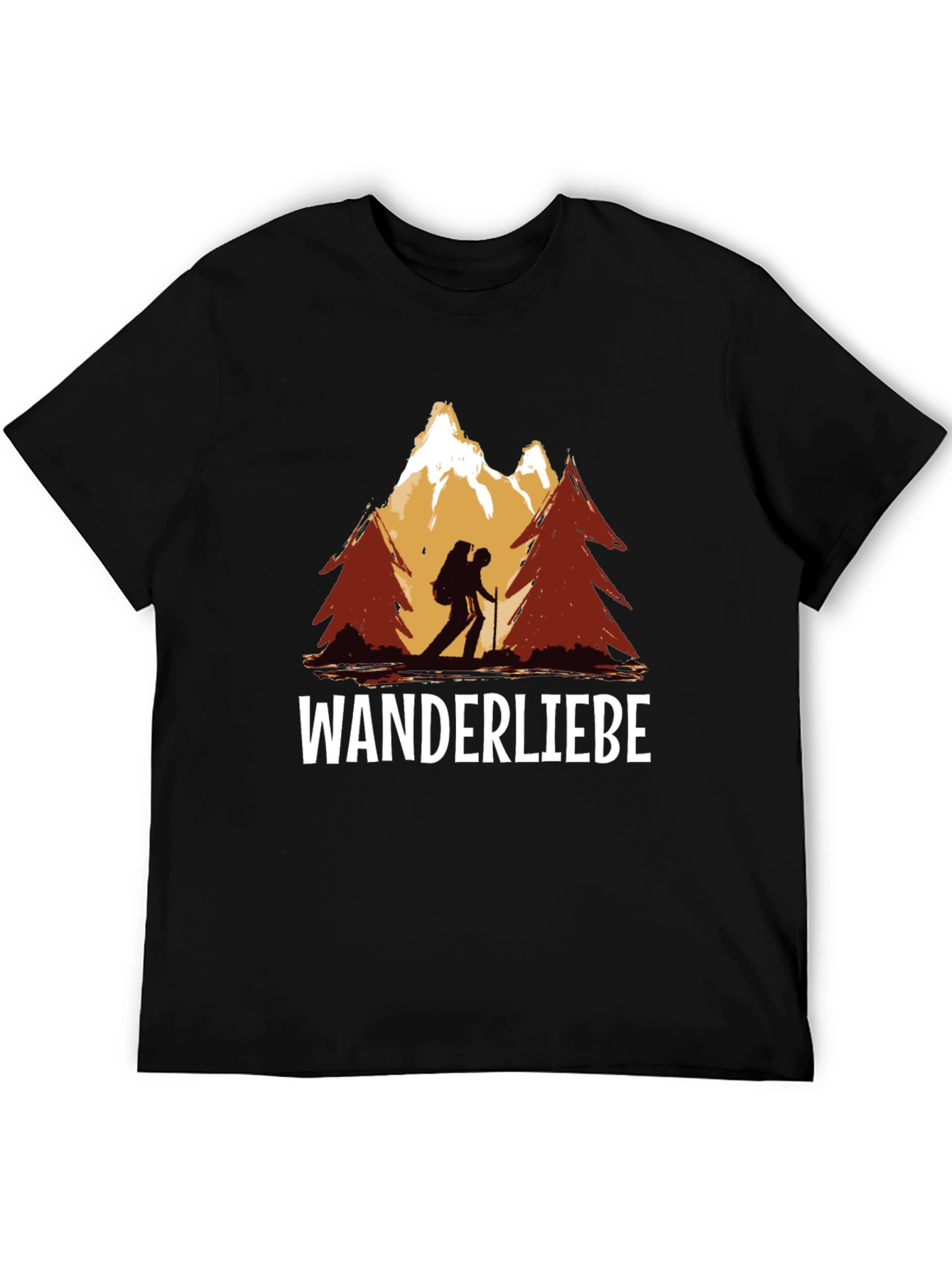 Black Wanderliebe Hiking T-Shirt - Mountain Adventure view 5
