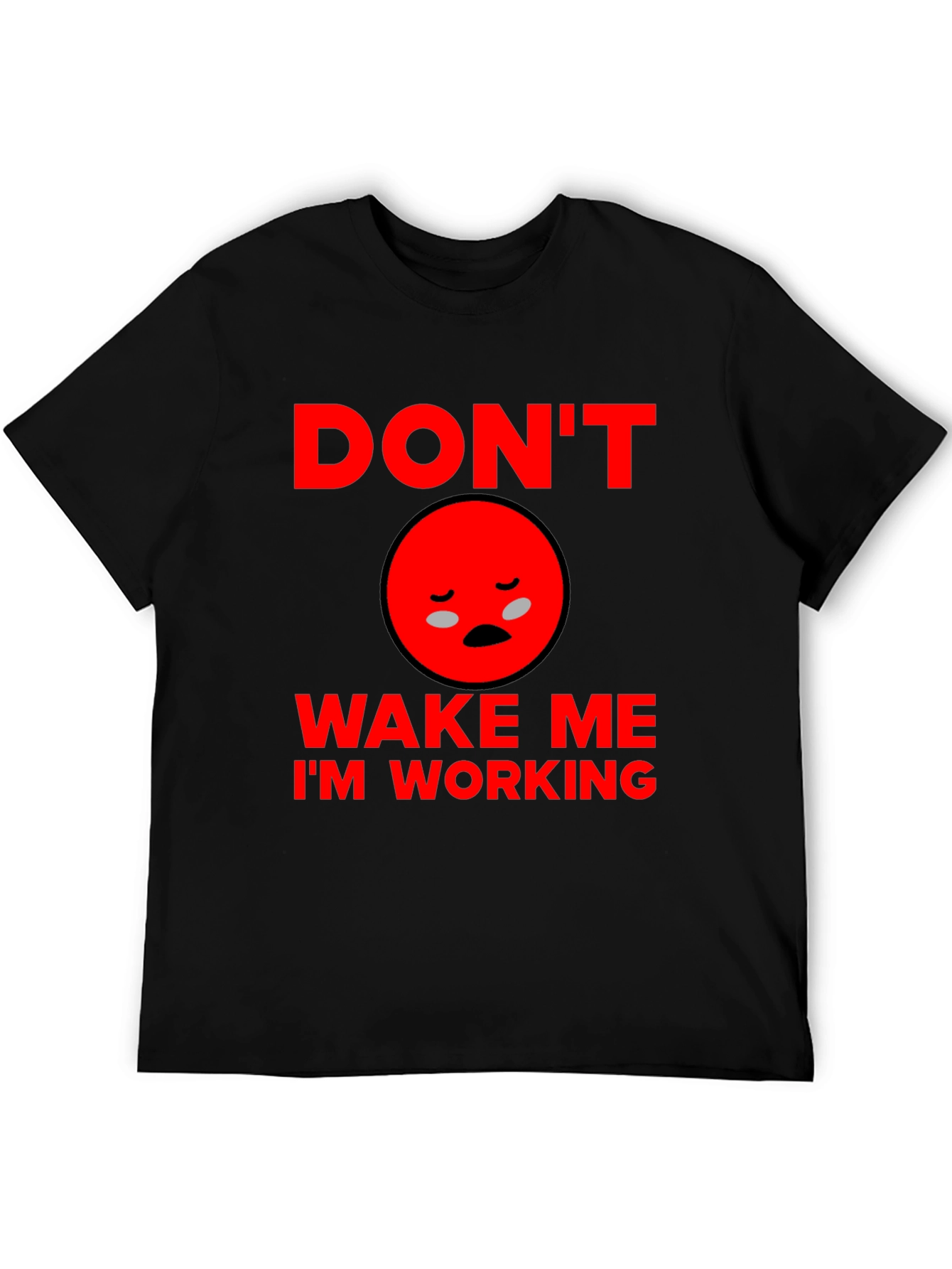 Black Don't Wake Me I'm Working Funny Graphic Tee view 5