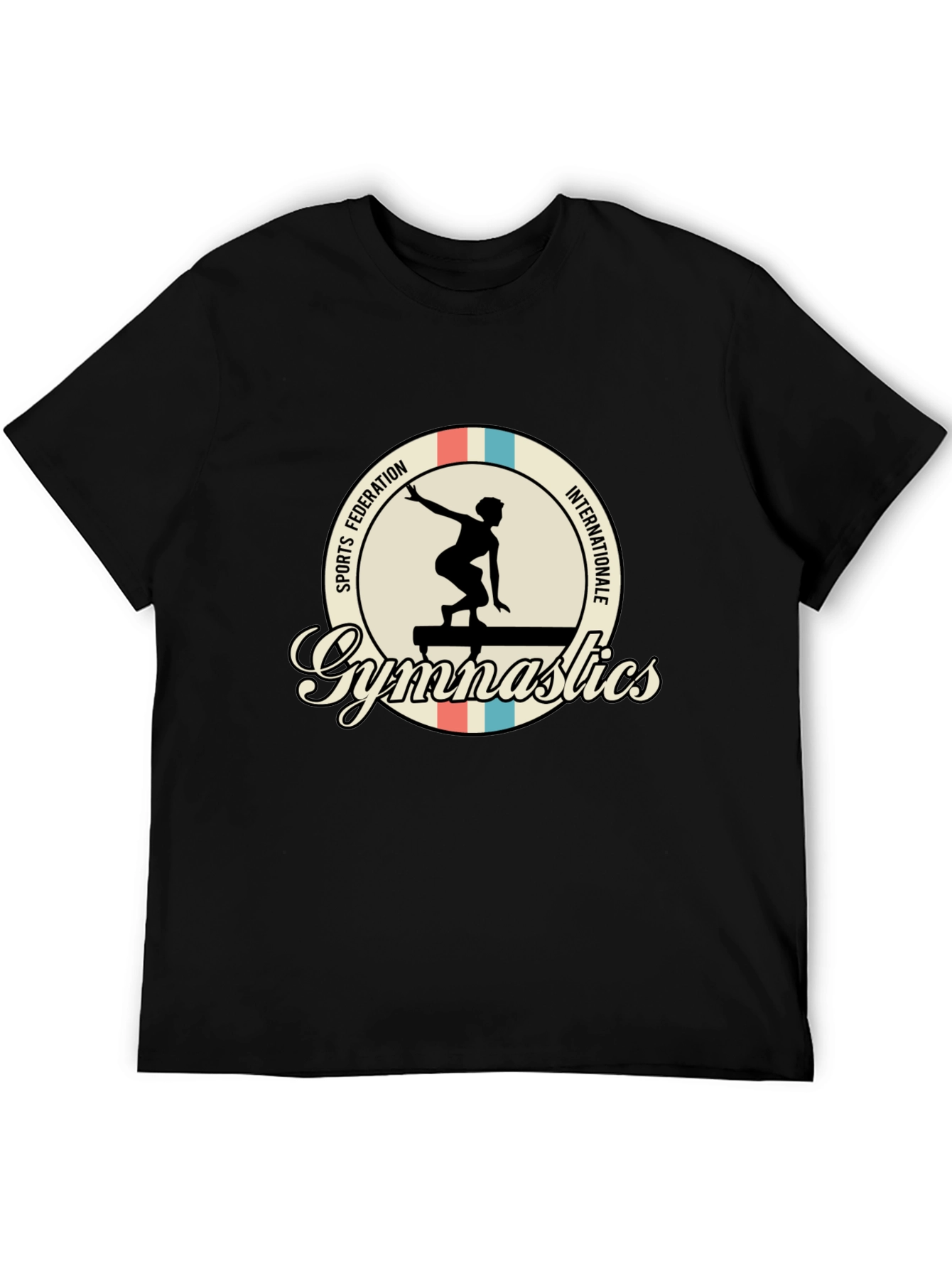 Black Gymnastics T-Shirt: Sports Federation Internationale view 5