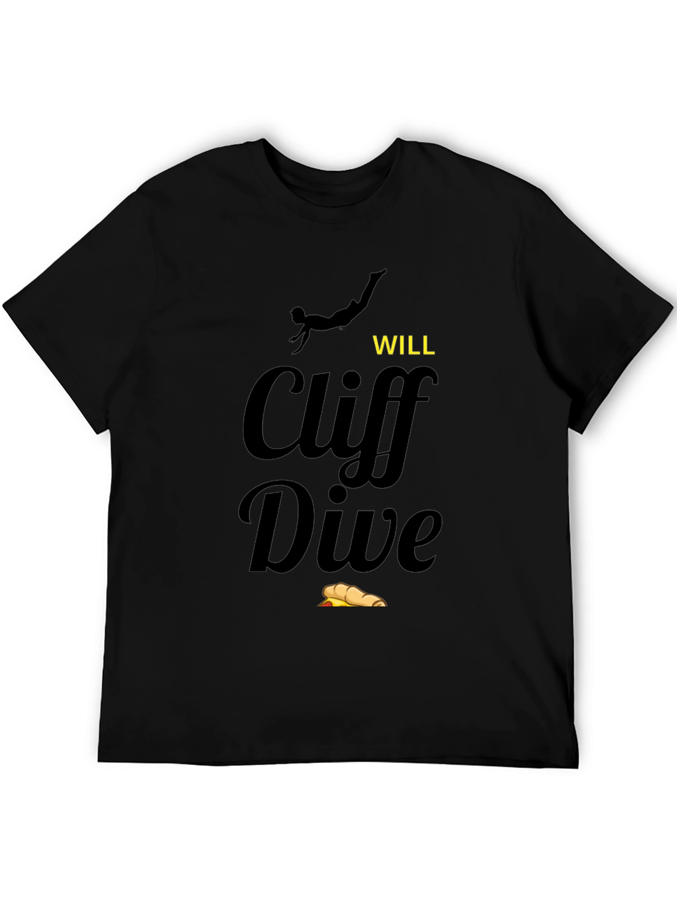 Black Cliff Dive T-Shirt - Novelty Humor Tee view 5
