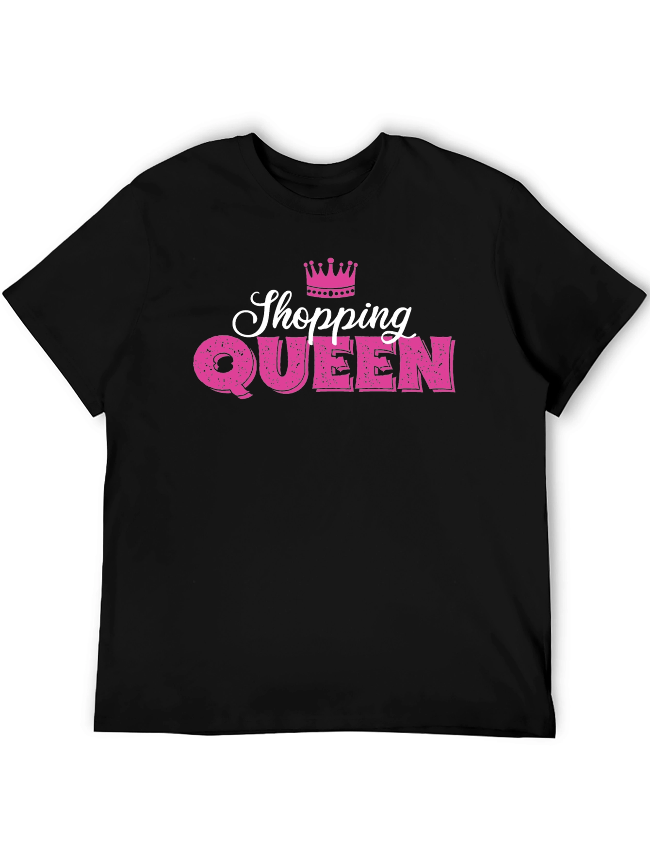 Black Shopping Queen T-Shirt - Stylish & Fun Design view 5
