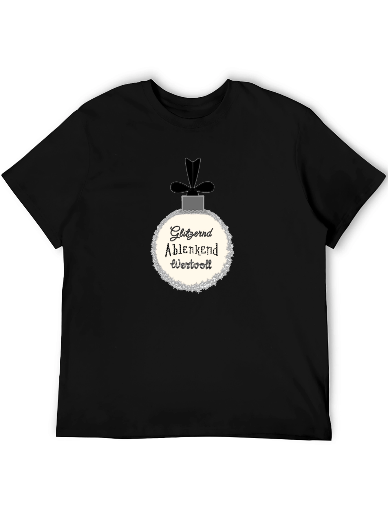 Black Gitzernd Ablenkend Wertvoll Christmas T-Shirt view 5