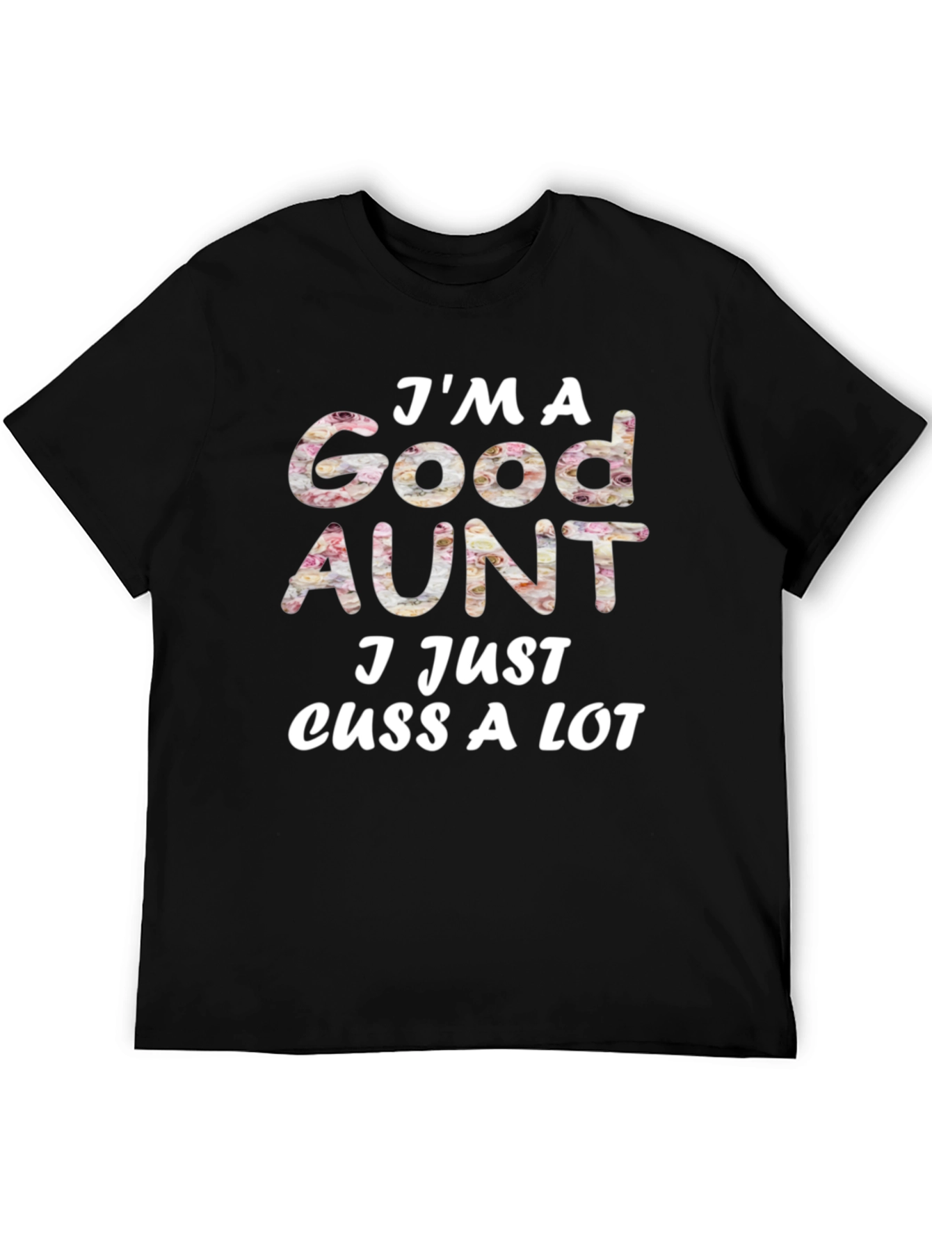 Black Funny "Good Aunt" Graphic Tee view 5