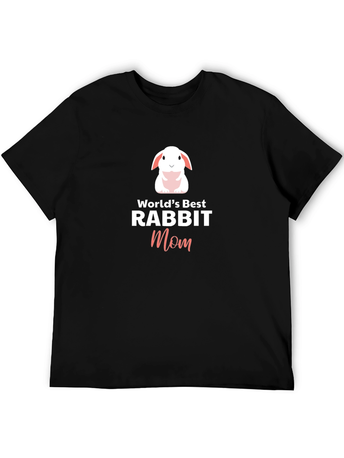 Black World's Best Rabbit Mom T-Shirt view 5