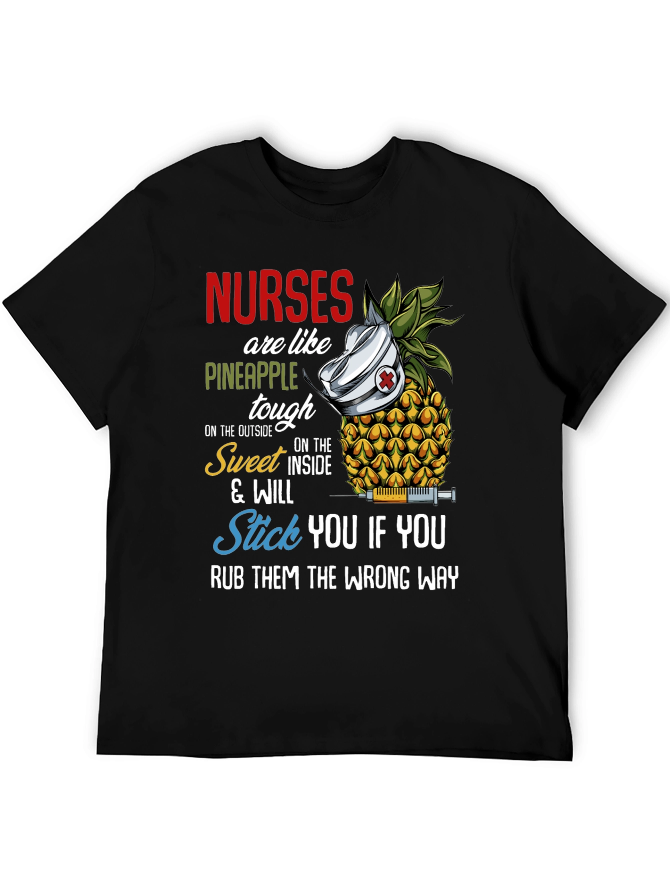 Black Nurses Are Like Pineapple Funny T-Shirt view 5