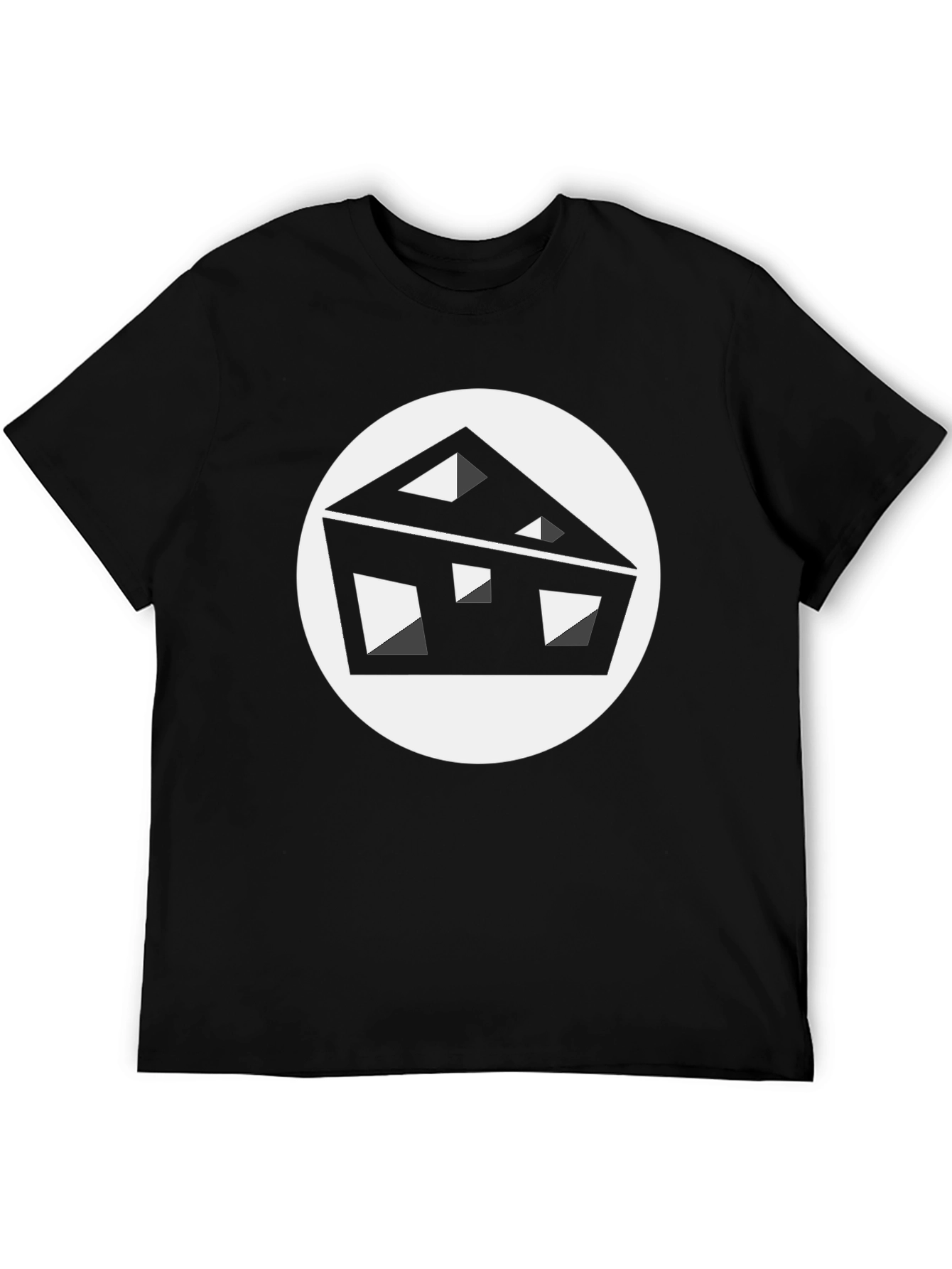 Black Modern Abstract Tee - Black view 5