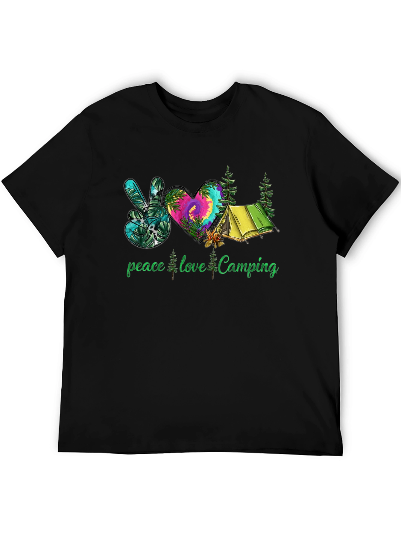 Peace Love Camping Graphic T-Shirt - 5
