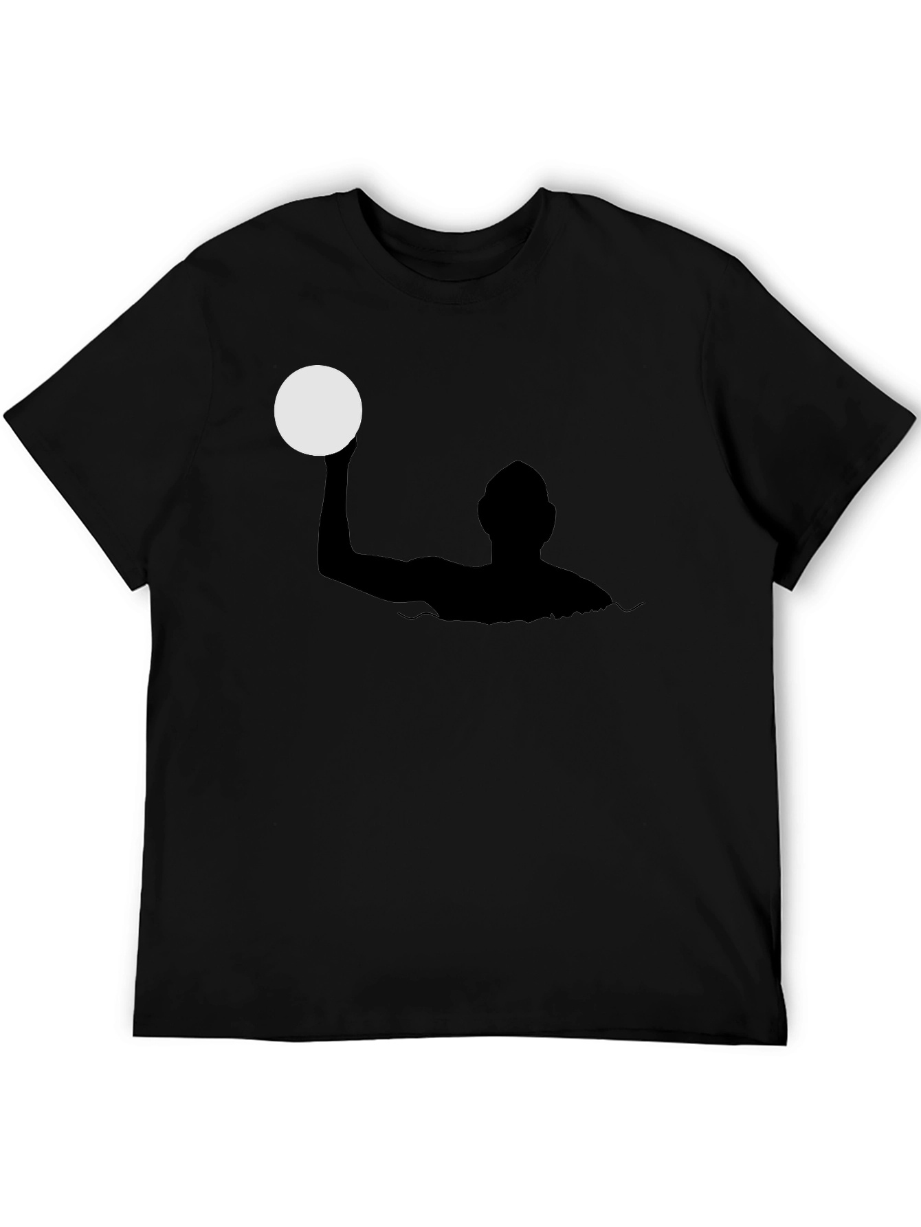 Black Water Polo Silhouette Black T-Shirt view 5