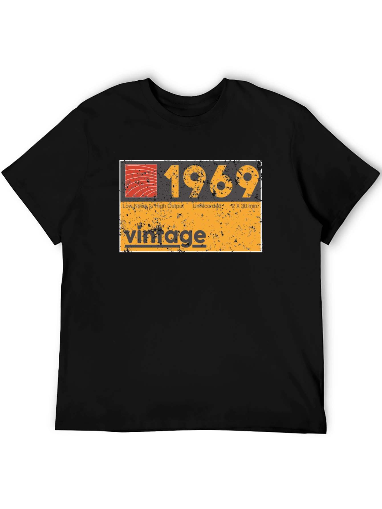 Black Vintage 1969 Cassette Tape Graphic Tee view 5