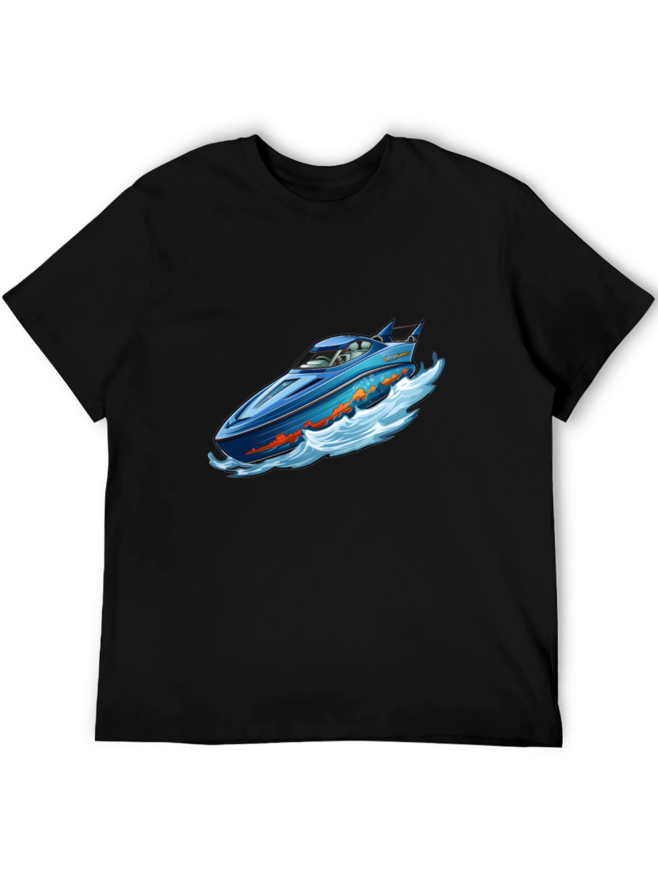 Black Blue Speedboat T-Shirt view 5