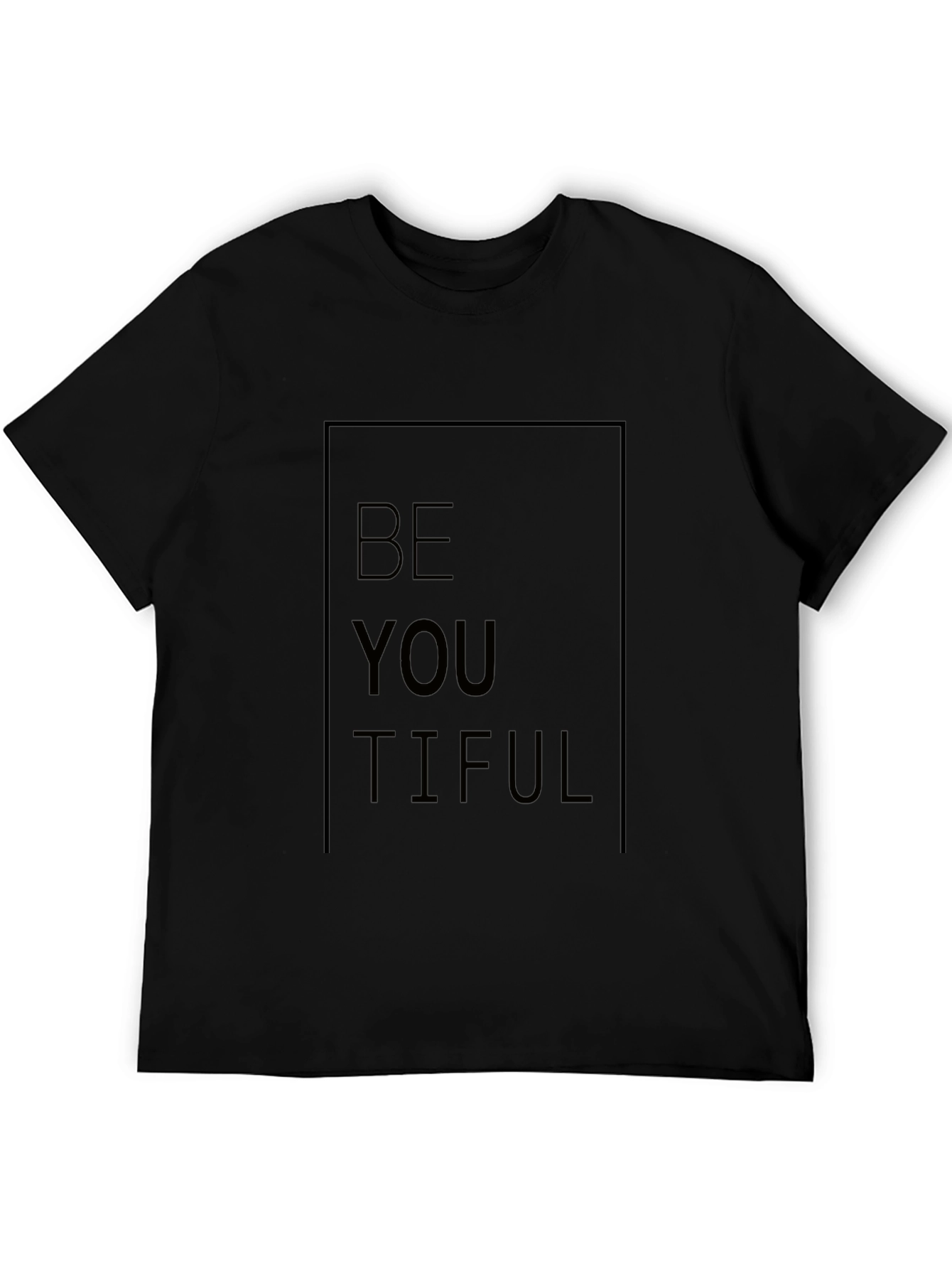 Black BeYOUtiful Black Graphic Tee - Motivational Unisex T-Shirt view 5