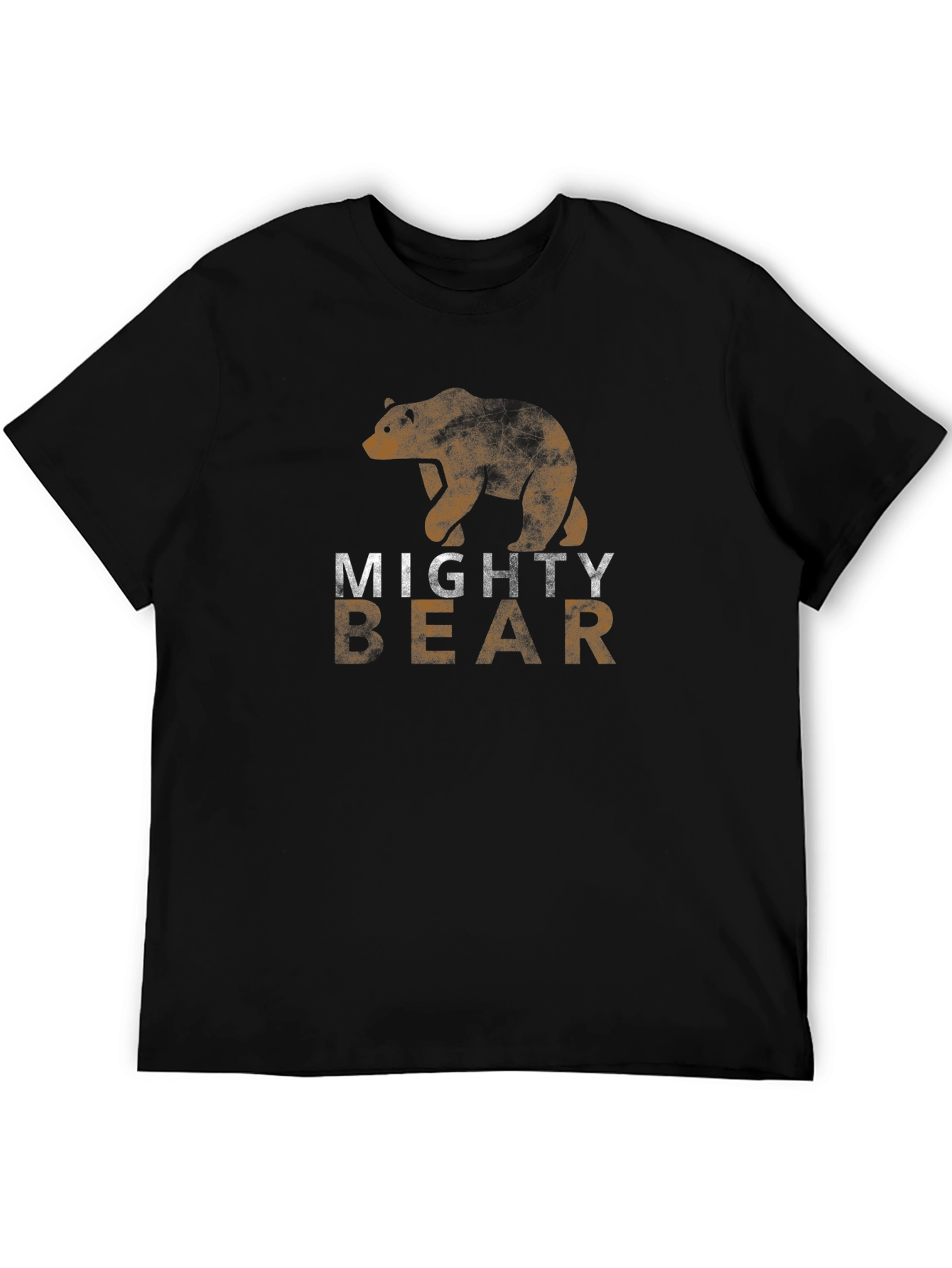 Black Mighty Bear Graphic Tee - Vintage Style view 5