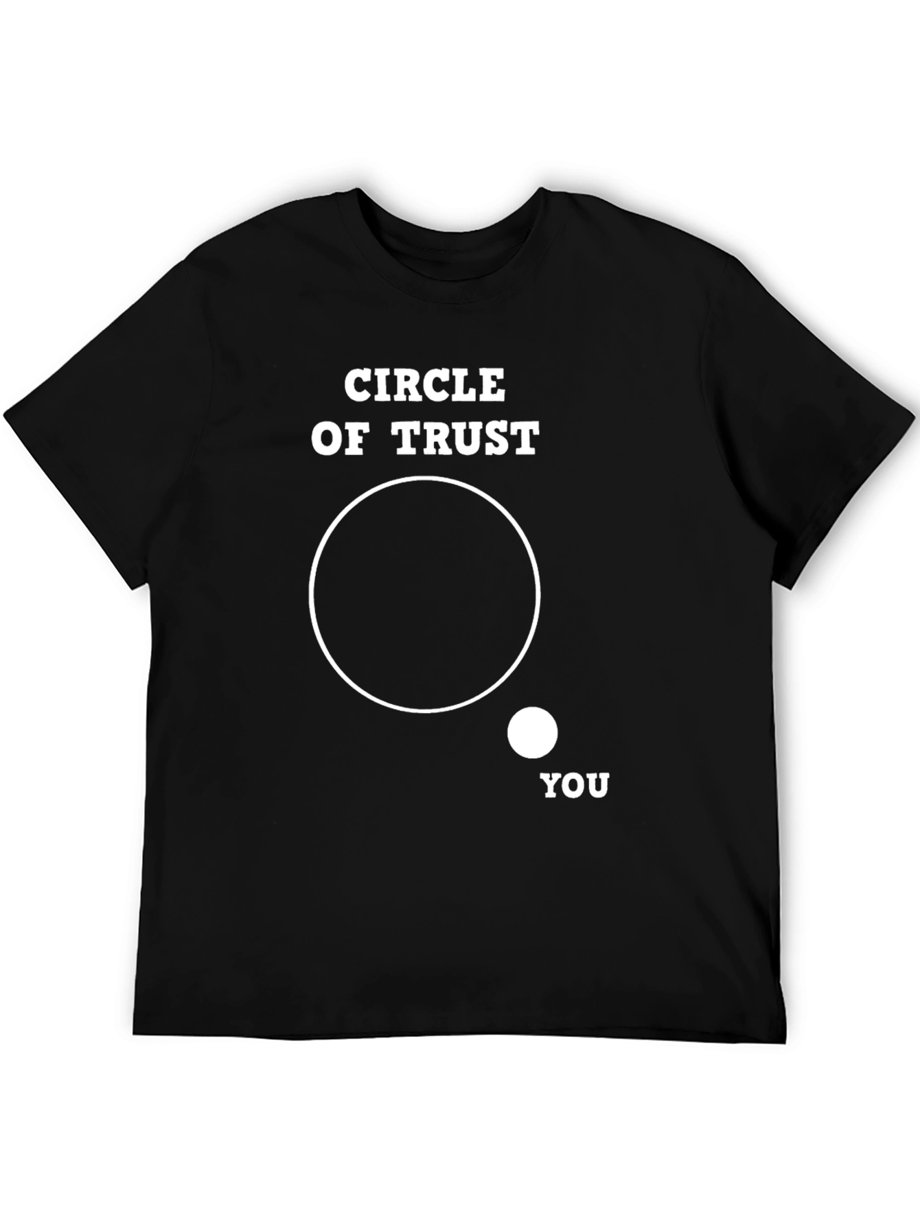 Black Circle of Trust Graphic T-Shirt - Funny Sarcastic Tee view 5