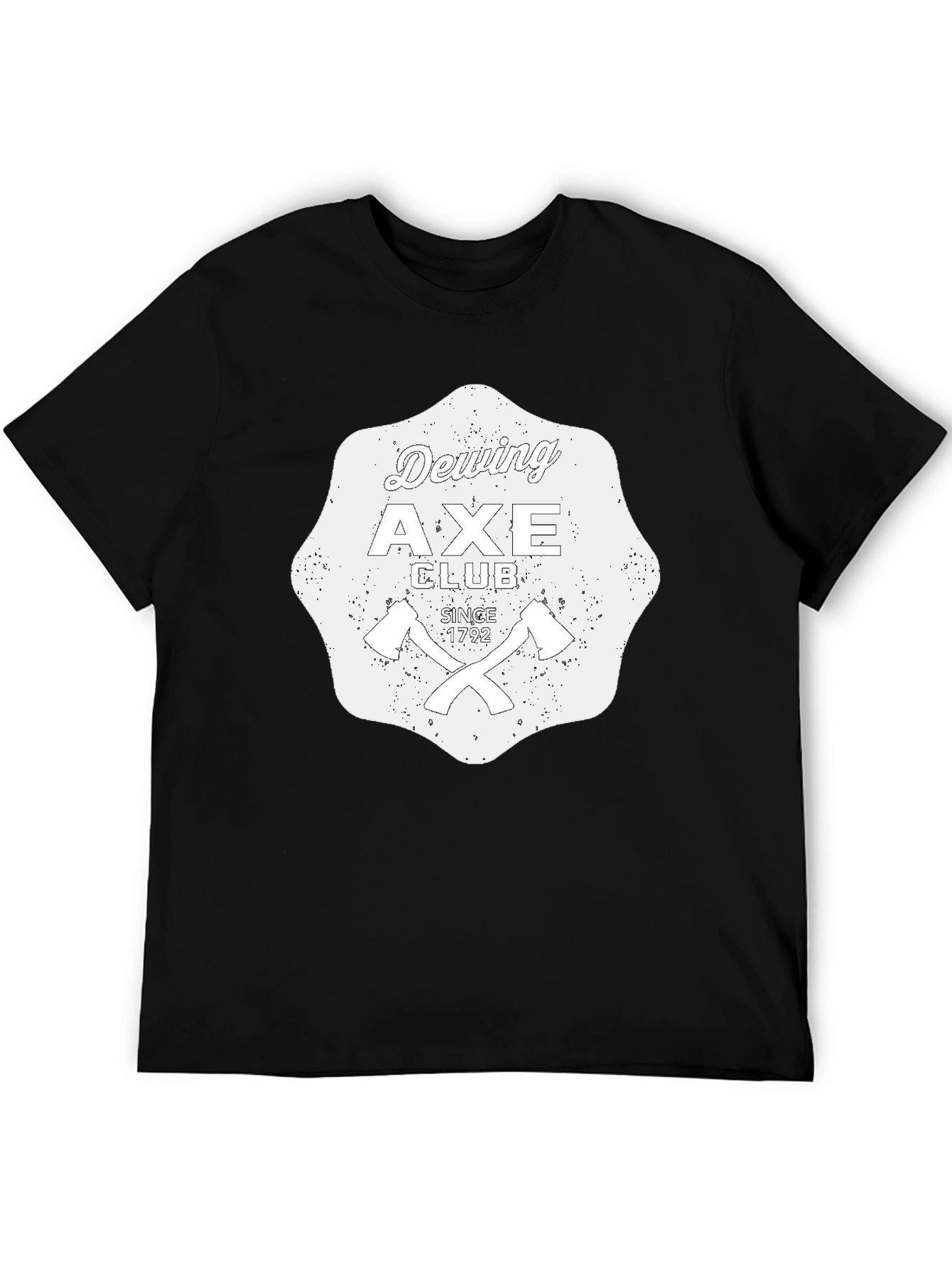Black Dewing Axe Club Black Graphic T-Shirt view 5