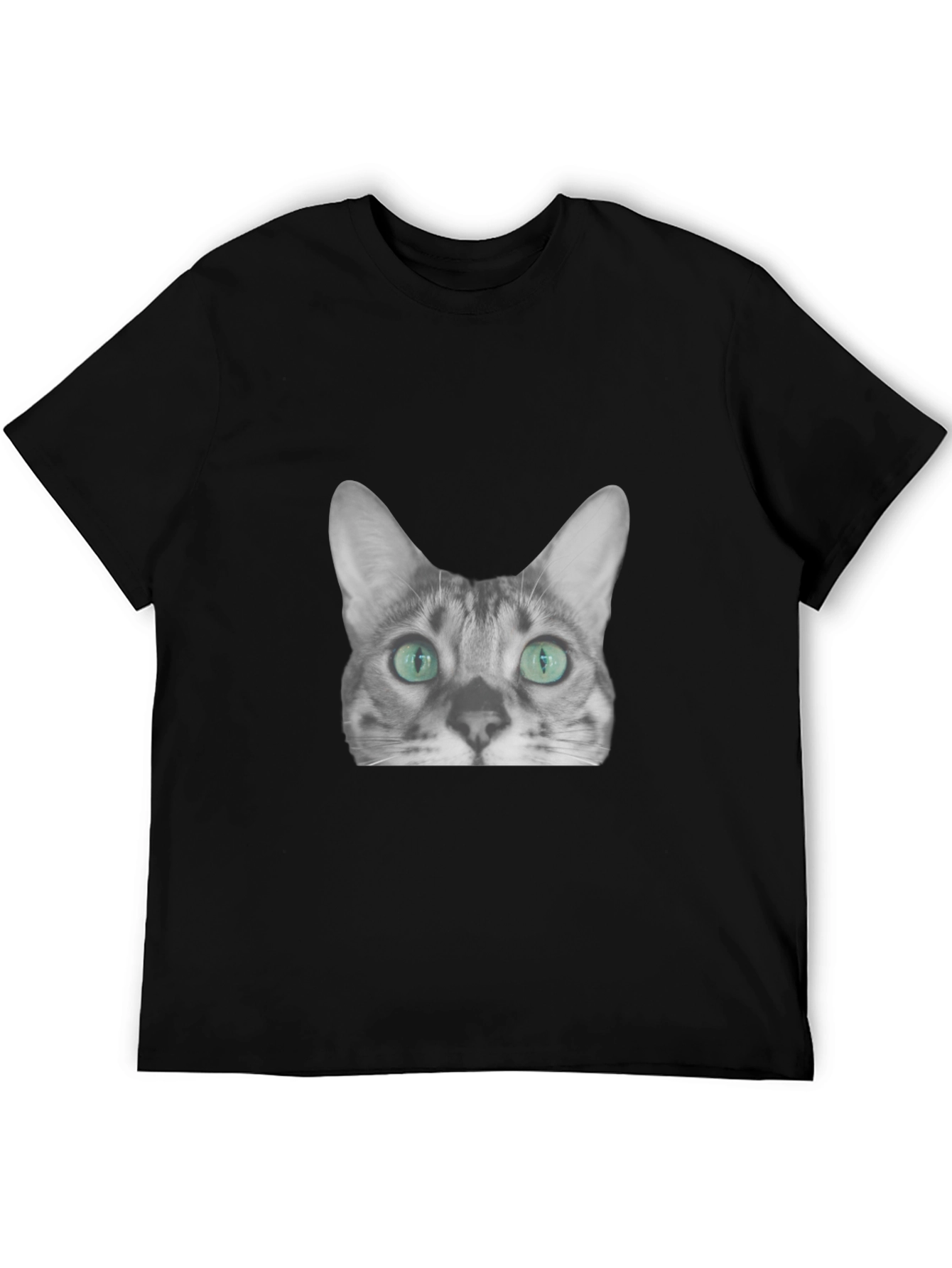 Black Cool Cat Graphic Tee - Black view 5