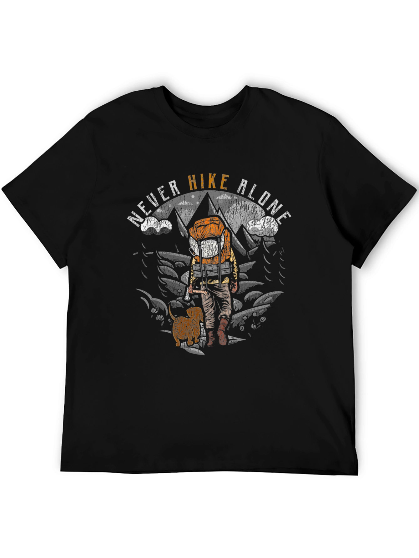 Black Never Hike Alone Graphic T-Shirt view 5