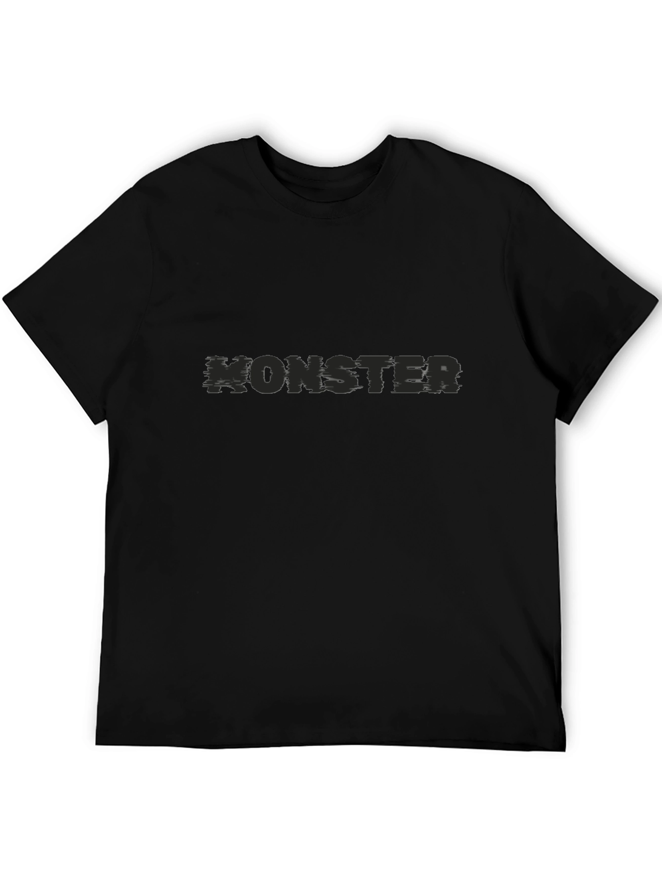 Black Monster Graphic Black T-Shirt view 5
