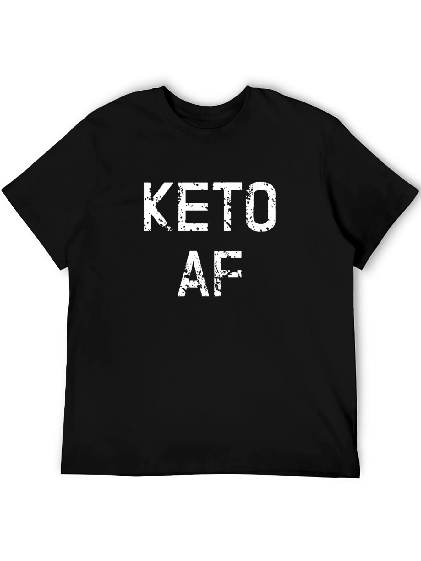 Black Keto AF Graphic Tee - Black Crew Neck T-Shirt view 5