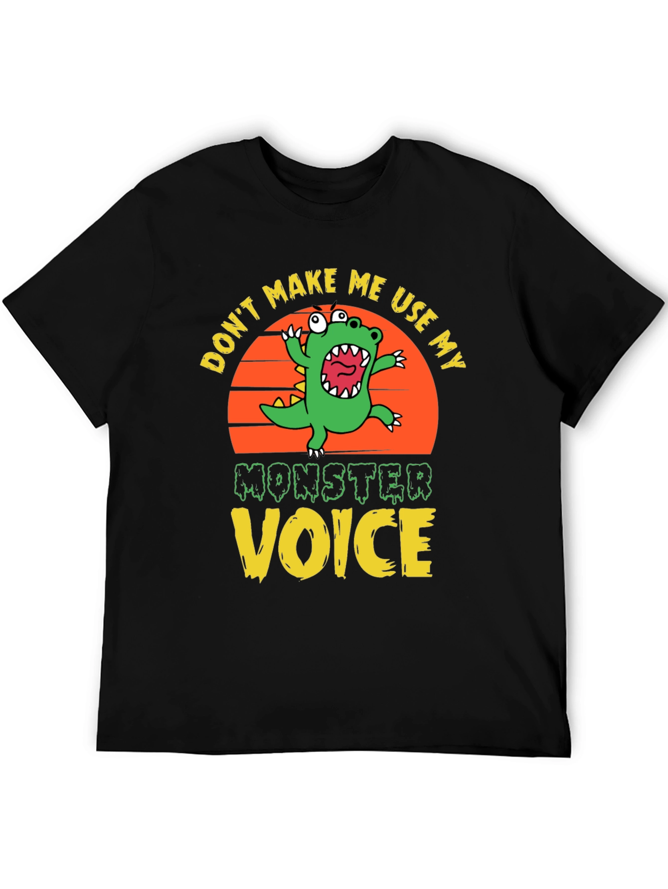 Black Don't Make Me Use My Monster Voice Graphic Tee view 5
