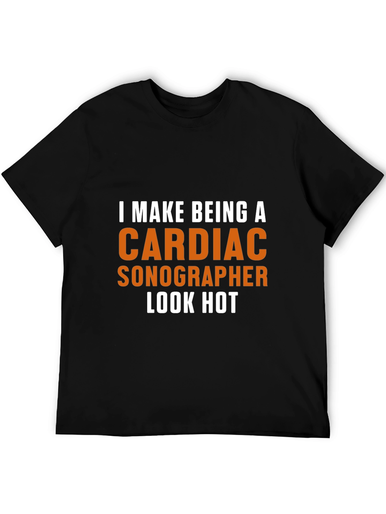 Black Cardiac Sonographer Tee - Makes Being One Look HOT! view 5