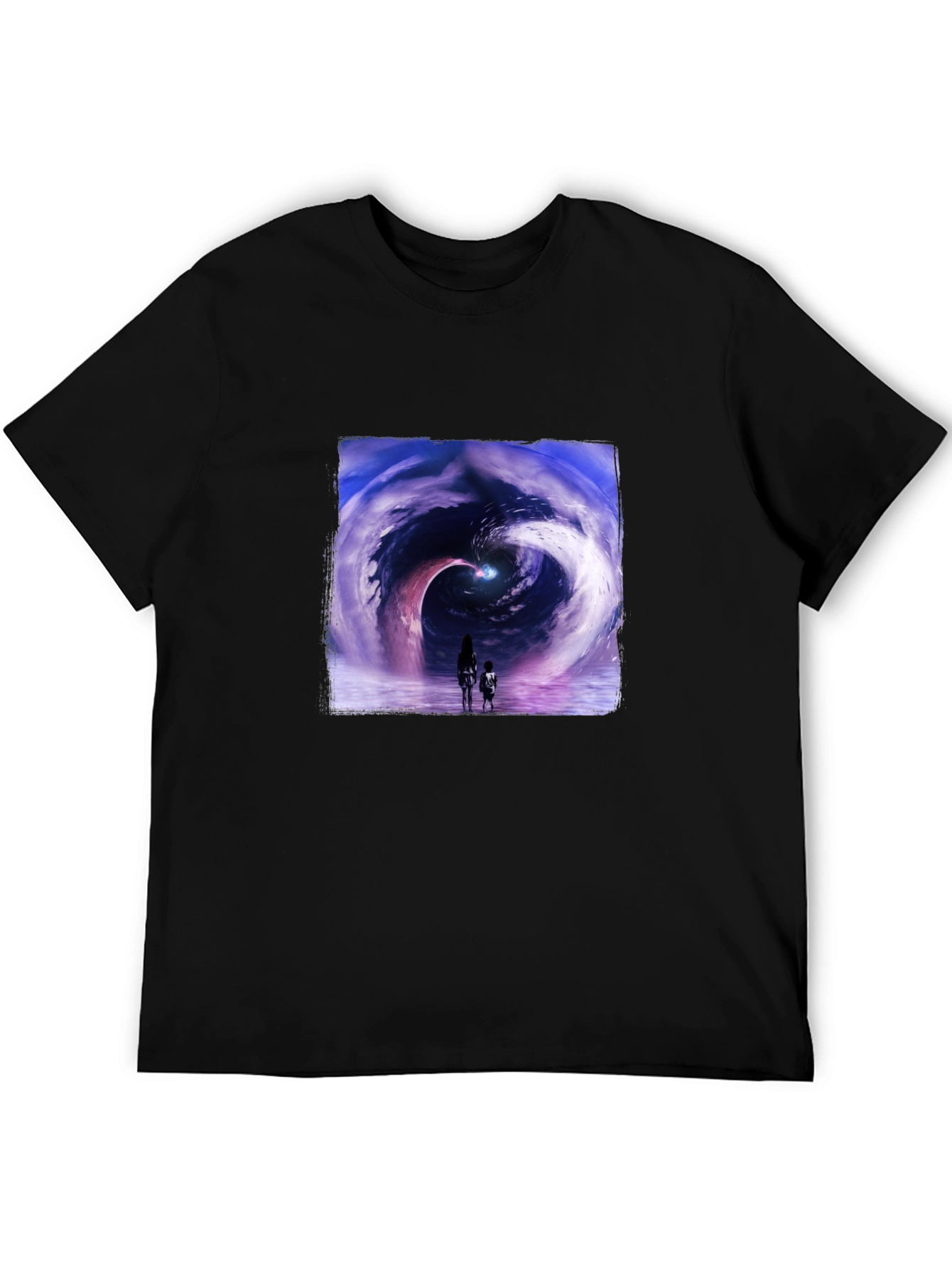Black Cosmic Journey Graphic T-Shirt - Black view 5