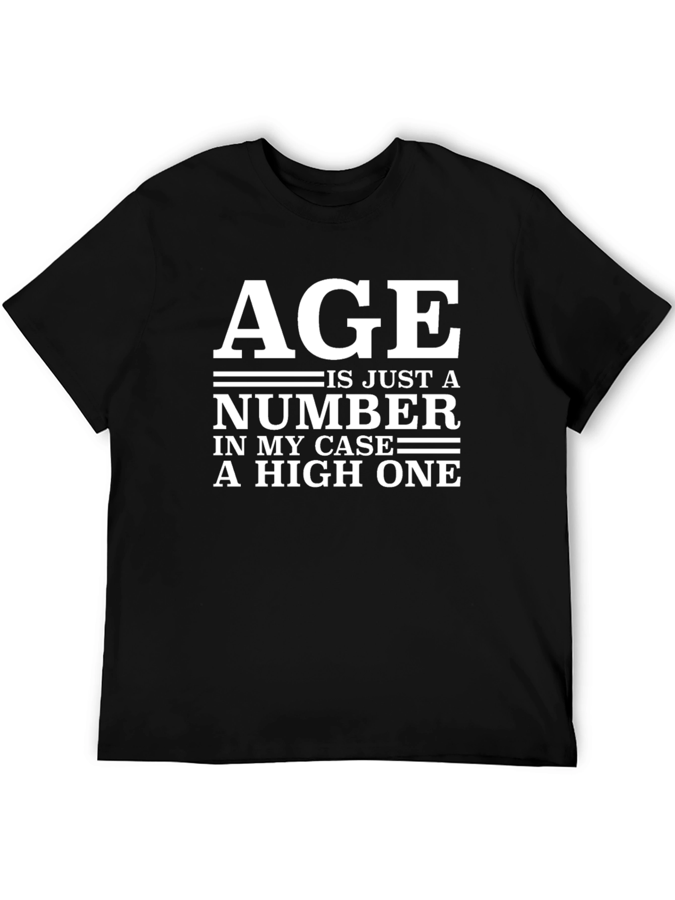 Black Age is Just a Number T-Shirt - Funny Birthday Gift view 5