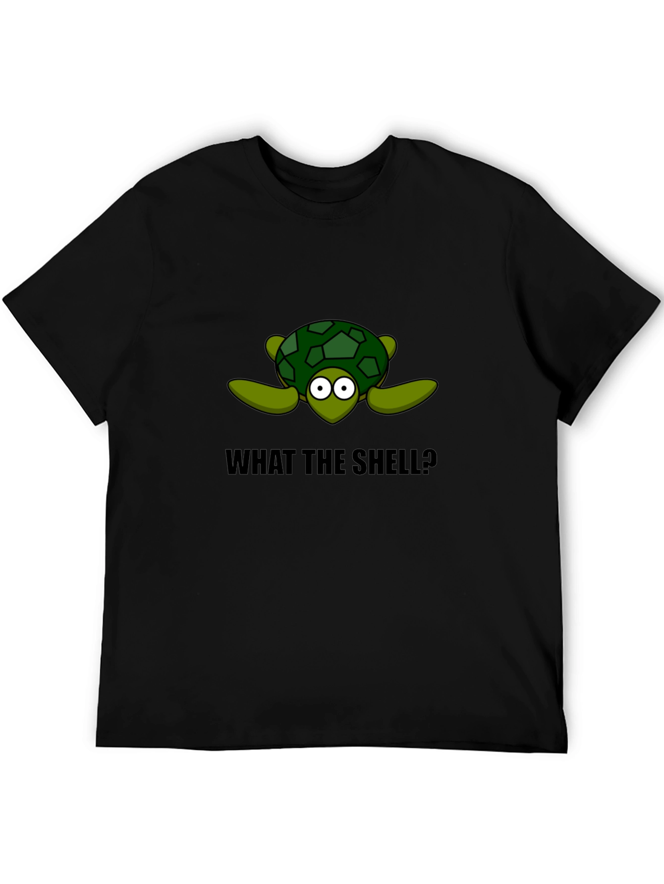Black What the Shell? Turtle Graphic T-Shirt view 5