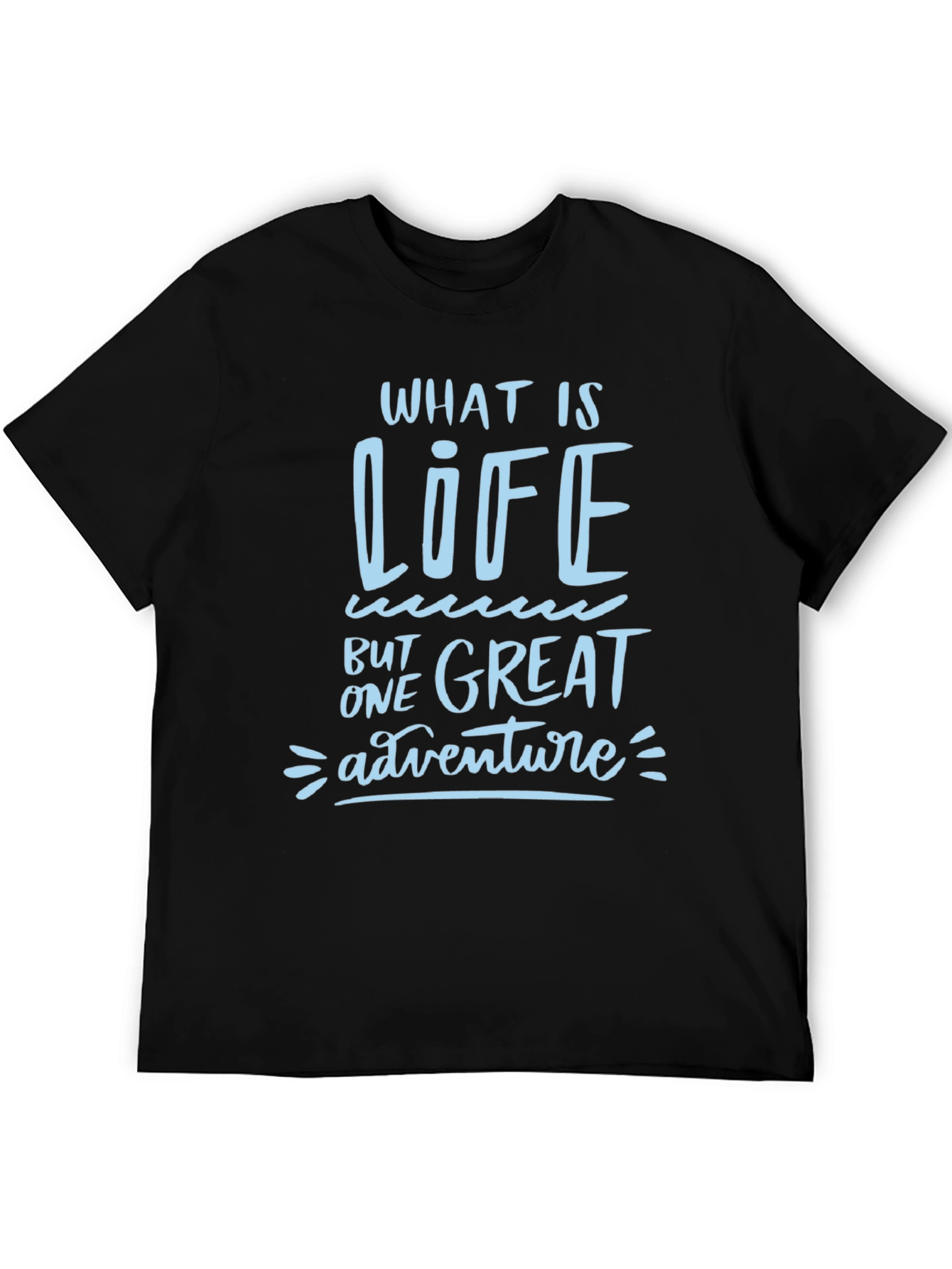 Black Life is One Great Adventure Black Graphic Tee view 5