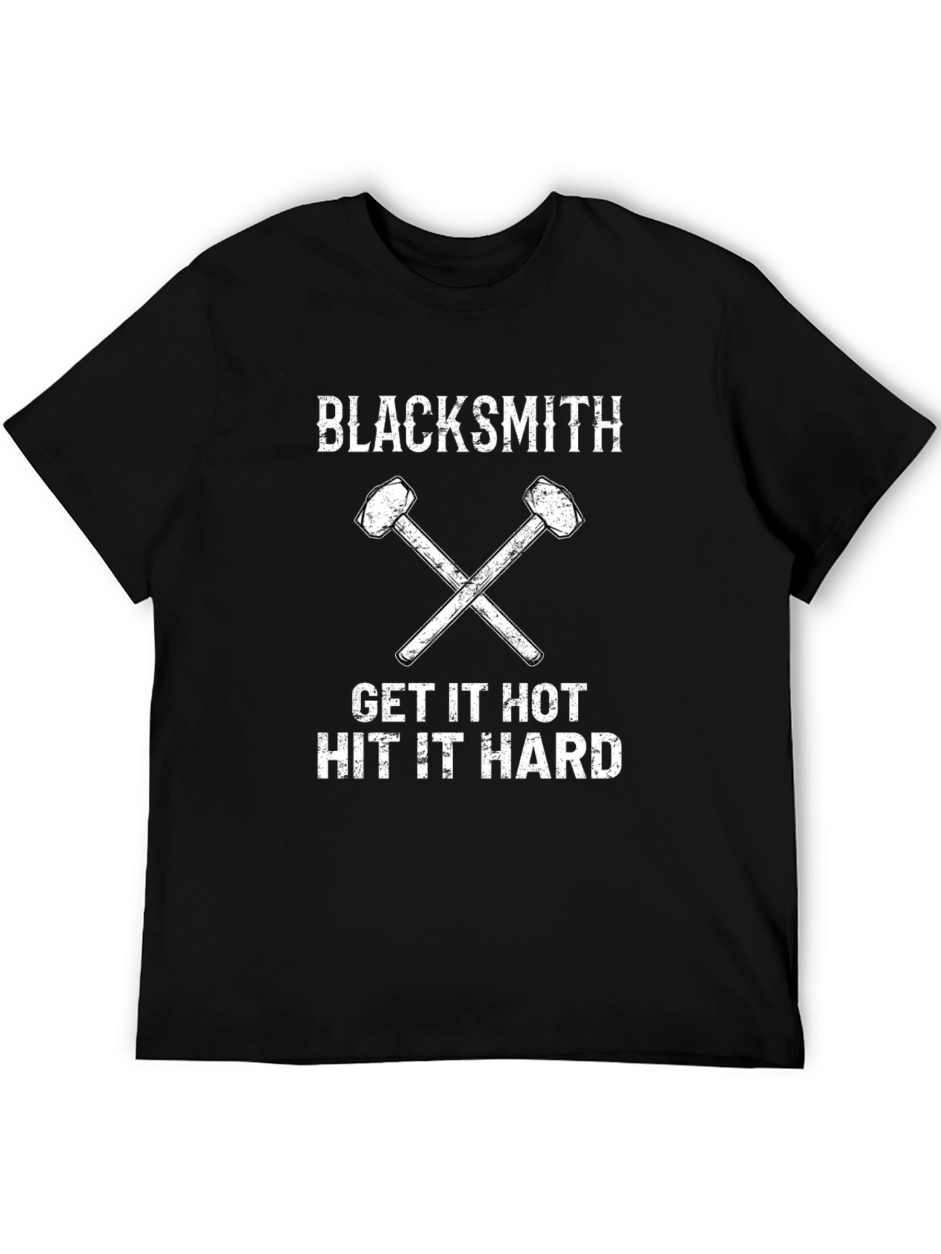 Black Blacksmith T-Shirt: Get It Hot Hit It Hard view 5