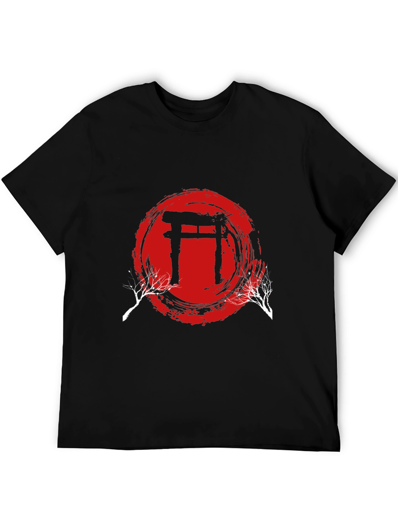 Black Japanese Torii Gate T-Shirt view 5