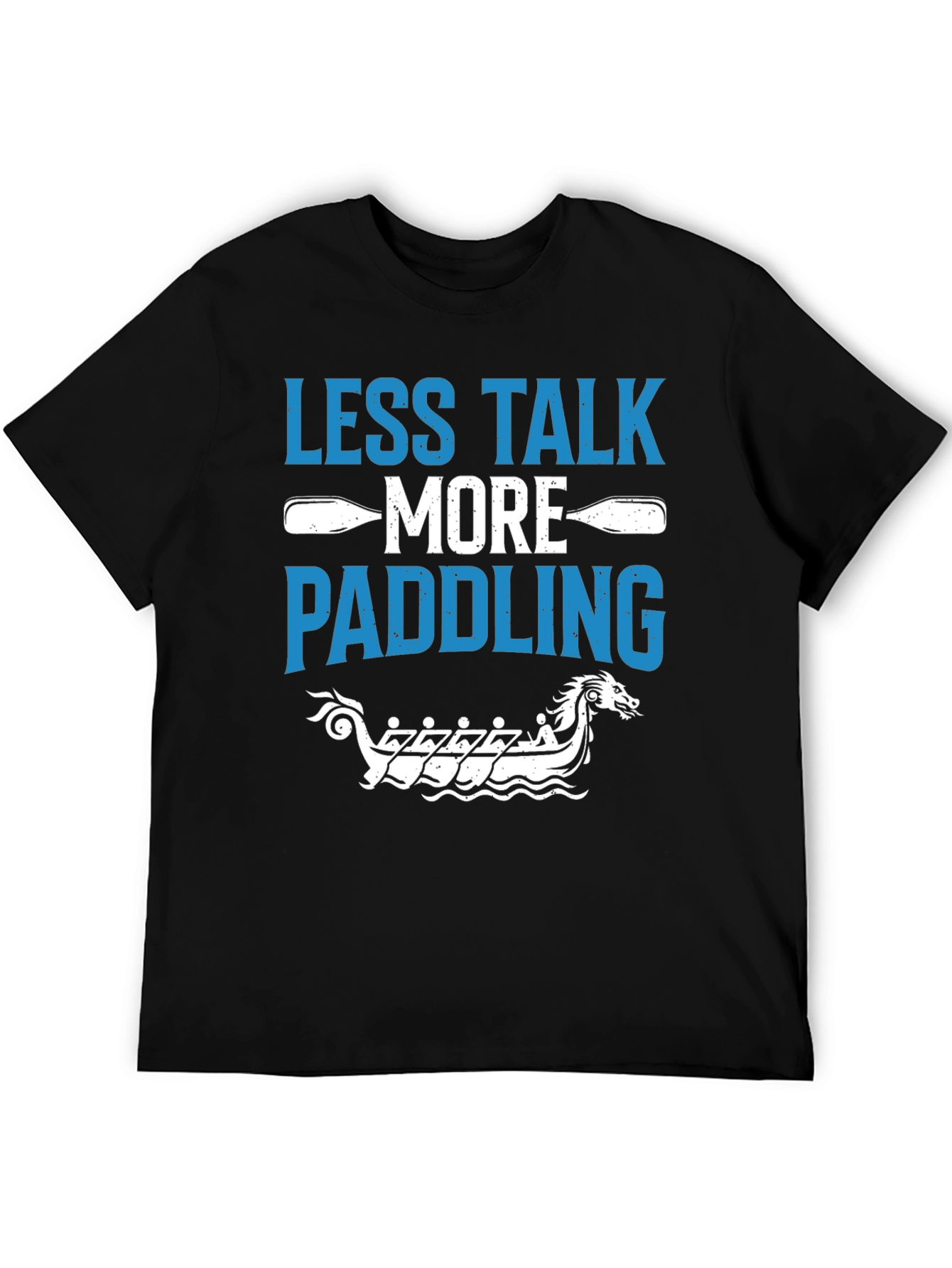 Black Less Talk More Paddling Graphic Tee view 5
